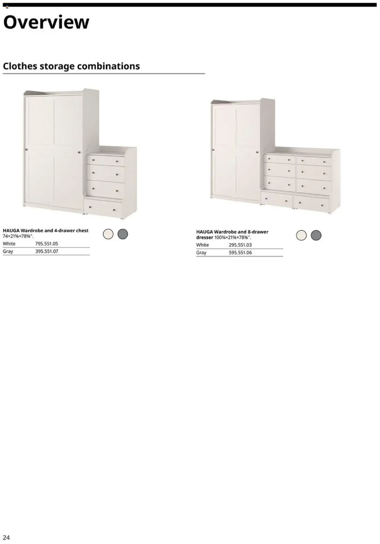 IKEA HAUGA Series - valid from 01.01.2025 | Page: 24 | Products: Wardrobe, Clothes, Dresser