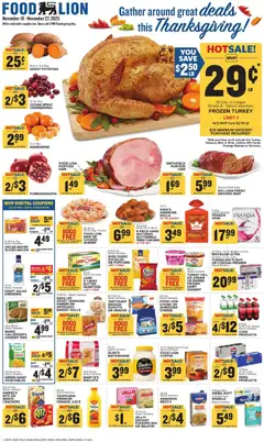 Preview of Food Lion weekly ads valid from 19.11.2025
