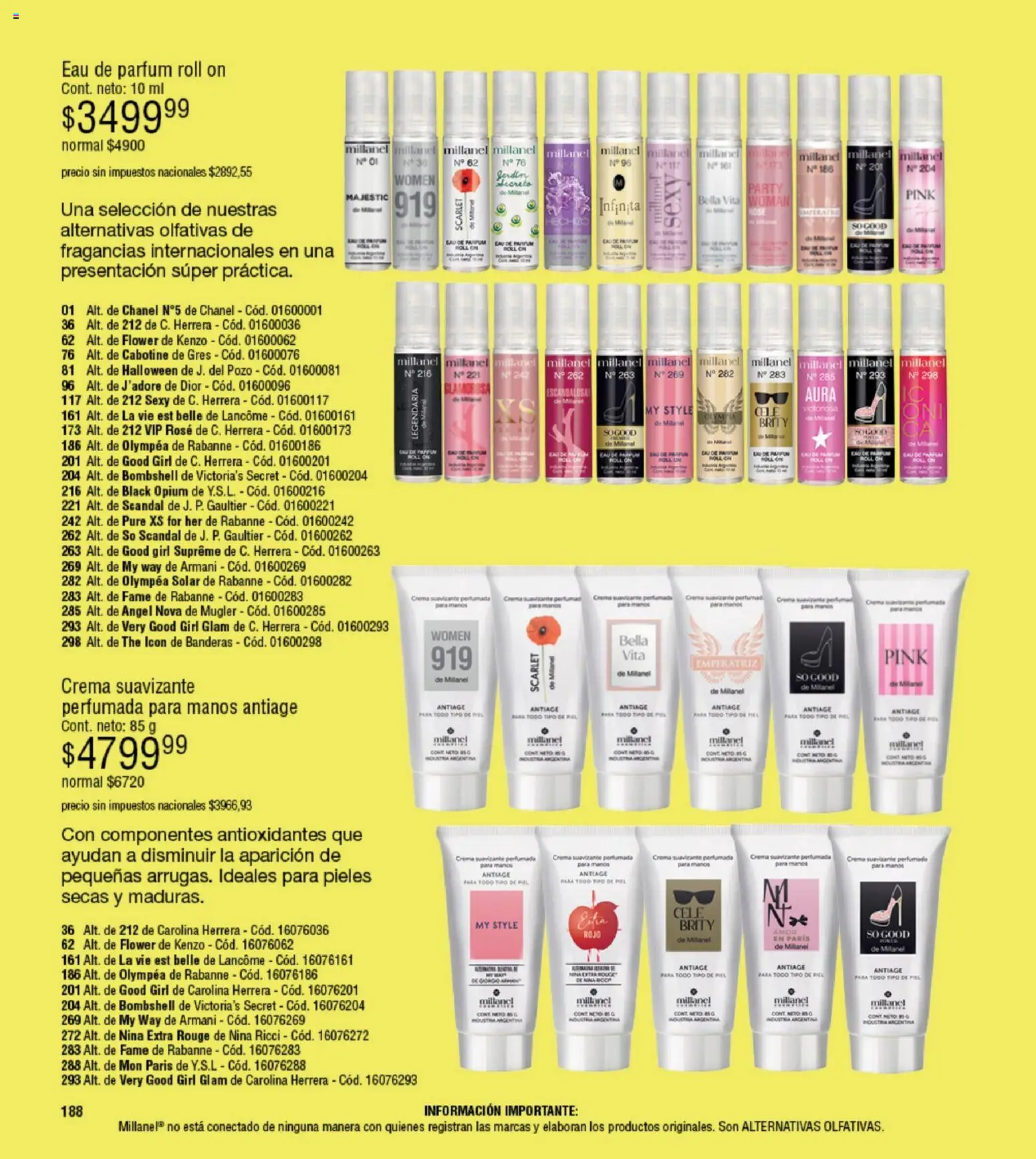 Millanel - Catálogo │ válido desde el 05.01.2026 | Página: 188 | Productos: Perfume, Suavizante, Crema