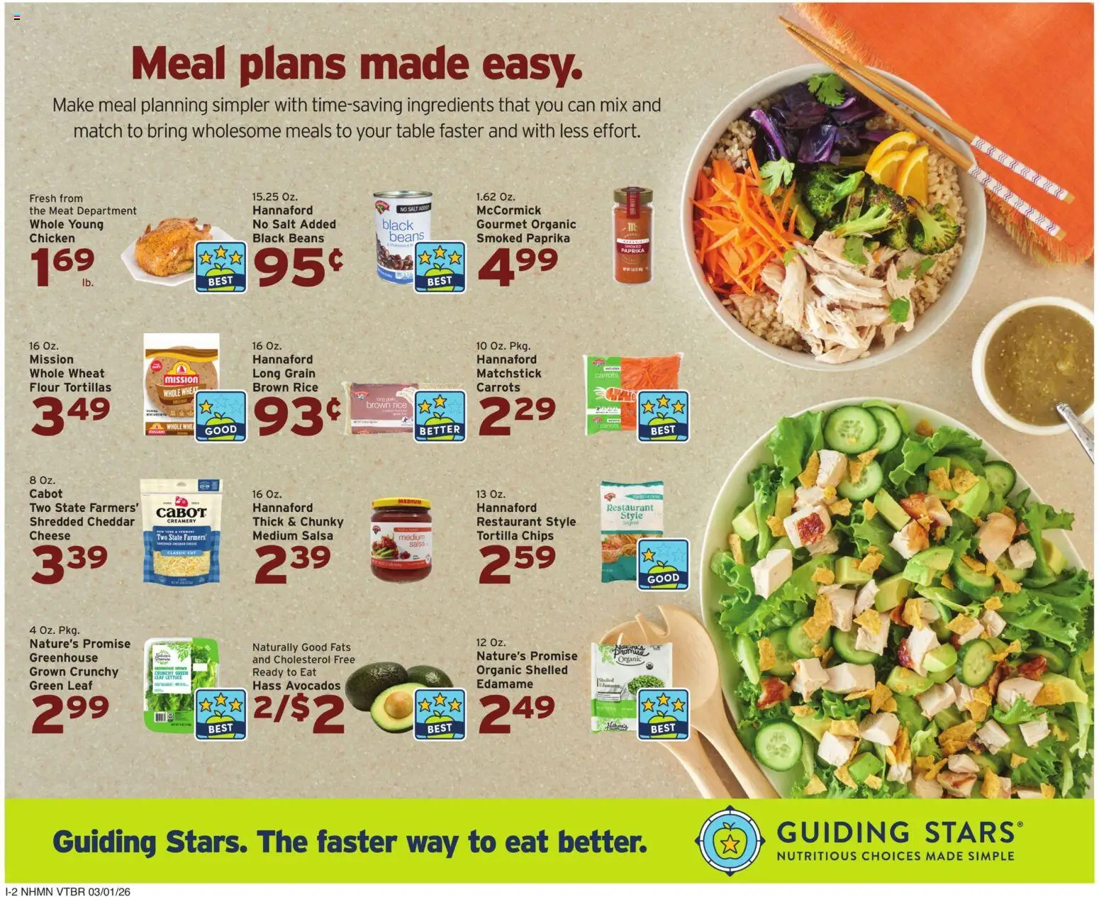 Hannaford Weekly Ad - valid from 01.03.2026 | Page: 10 | Products: Lettuce, Table, Cheese, Salt