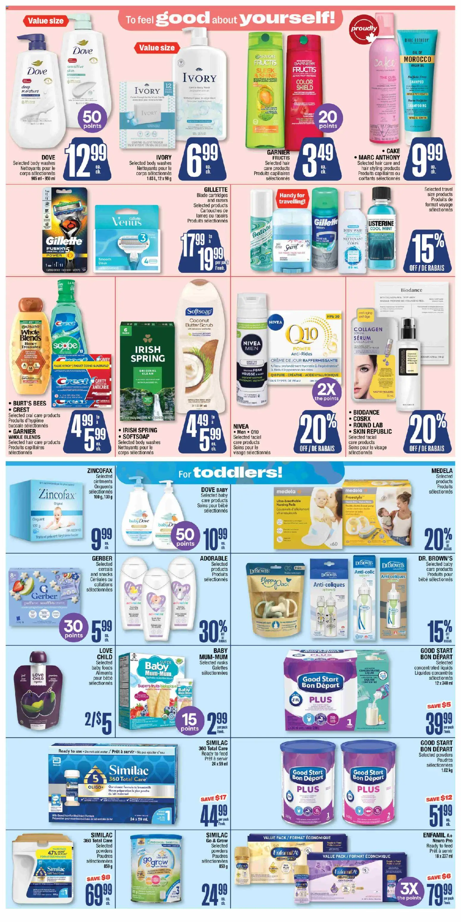 Jean Coutu flyer valid from 25.12.2025 | Page: 8 | Products: Cereals, Shampoo, Shaving foam, Oil