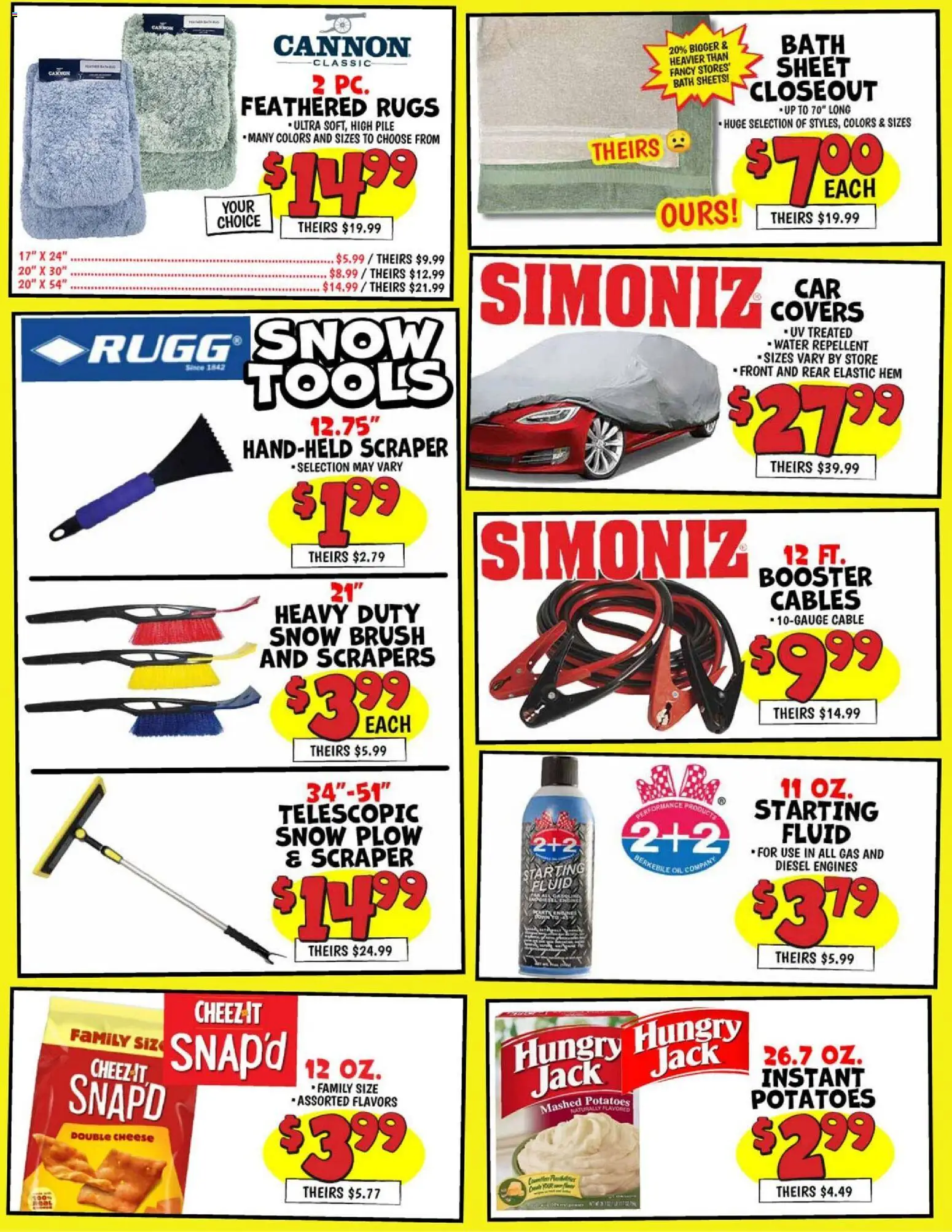 Ollie's Weekly Ad - valid from 16.12.2025 | Page: 4 | Products: Brush, Potatoes, Water, Sheet
