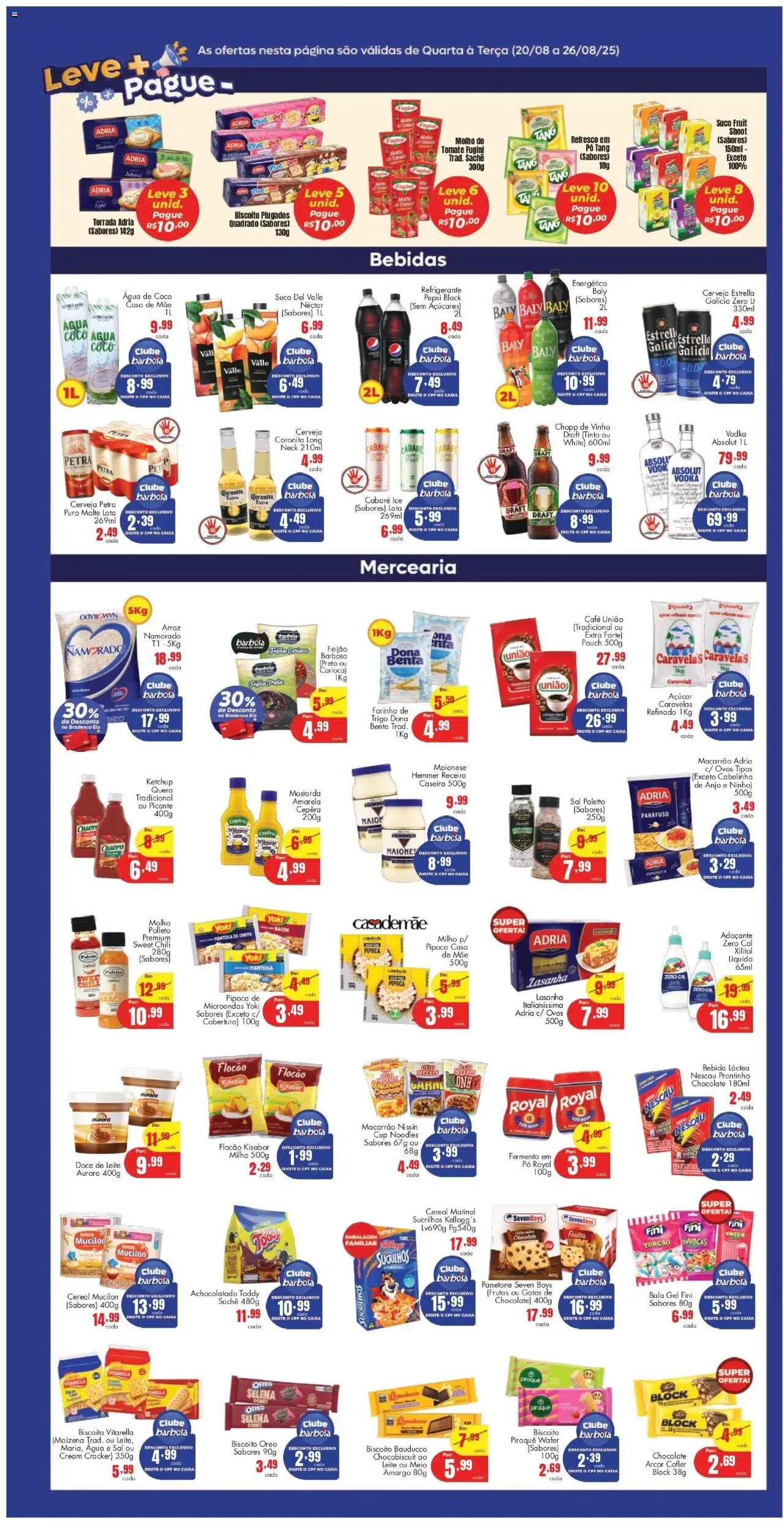 Barbosa Supermercados Folheto - válido de 20.08.2025 | Página: 3 | Produtos: Coco, Energético, Microondas, Doce de leite