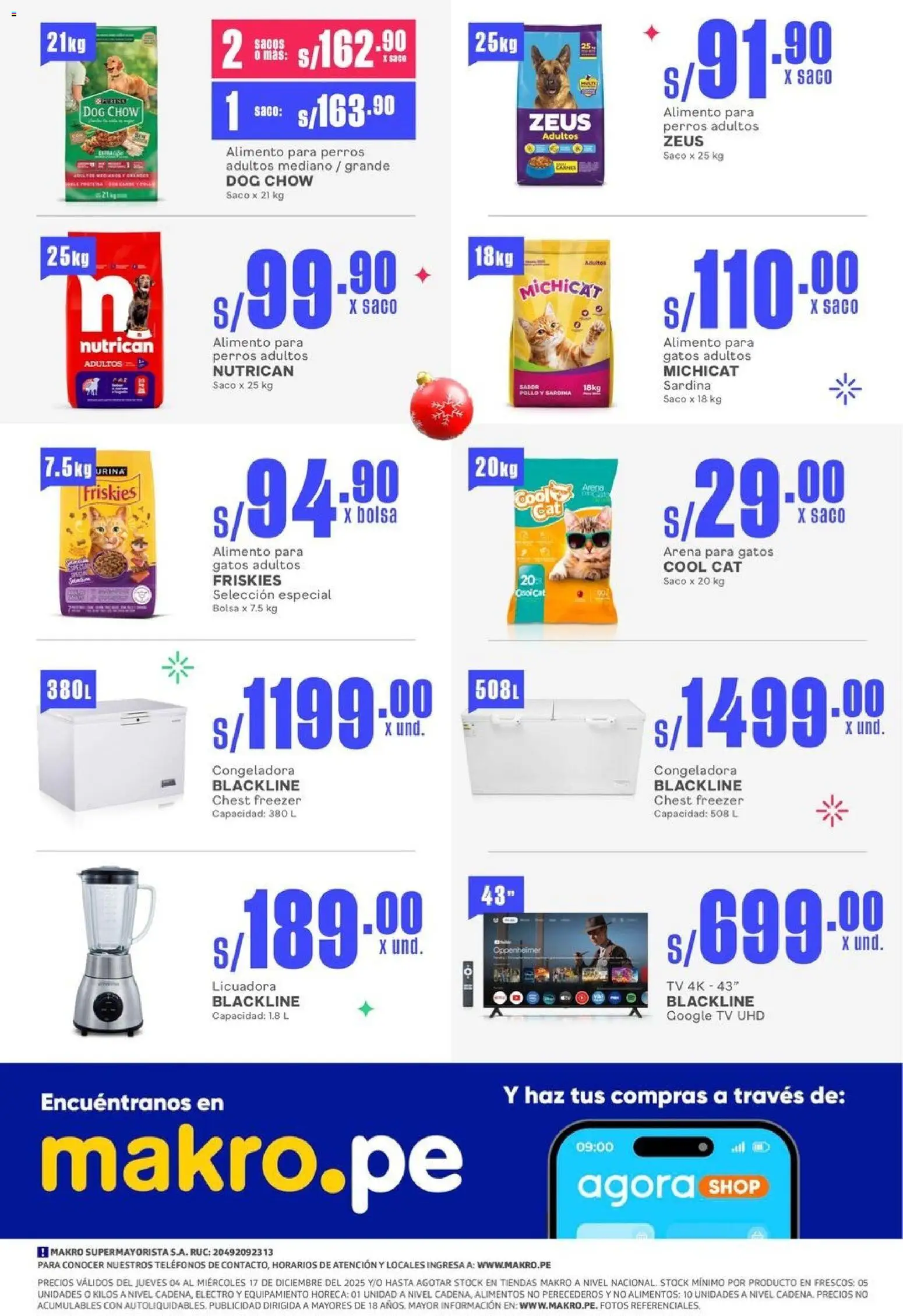 Catálogo Makro válido desde 01.12.2025 | Página: 24 | Productos: Saco, Bolsa, Licuadora