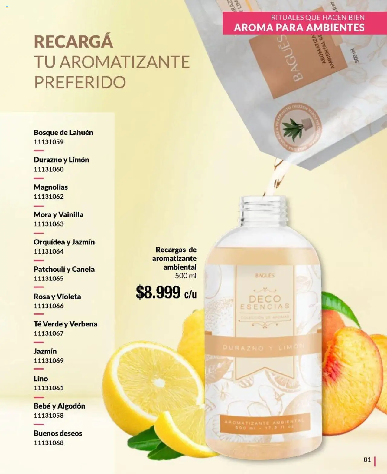 Bagués catálogo │ válido desde el 01.06.2025 | Página: 81 | Productos: Algodón, Durazno, Limón, Esencias