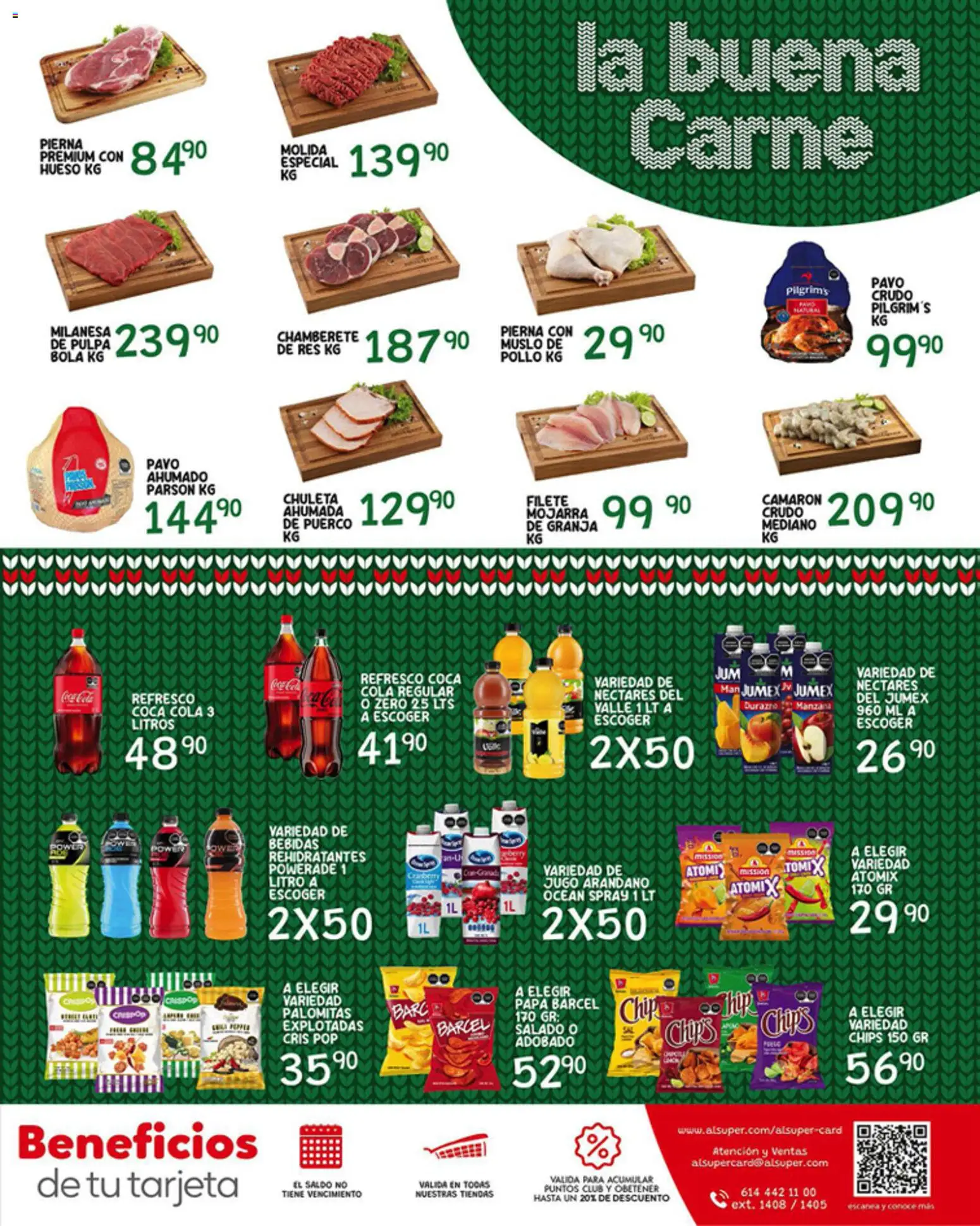 Nuevas ofertas de Alsuper válidas en toda la República Mexicana desde el 09.12.2025. ¡Encuentra las mejores ofertas en Alsuper folleto! | Página: 7 | Productos: Milanesa, Durazno, Refresco, Jugo