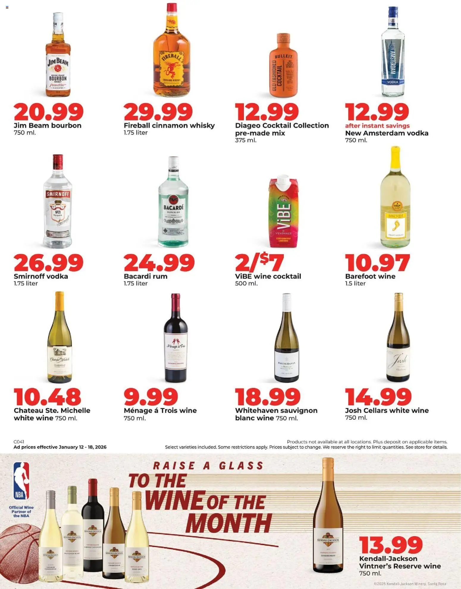 HyVee Weekly Ad - valid from 12.01.2026 | Page: 36 | Products: Wine, Bourbon, Vodka