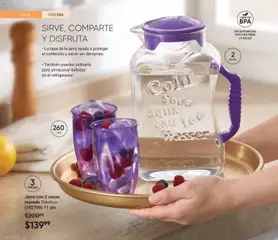 Vista previa de Jarra con 2 vasos morada Plástico. (192709) 11 pts, Jarra con 2 vasos morada de plástico, nuevo folleto de la tienda, válido en México a partir del 20.12.2025 | Página: 126