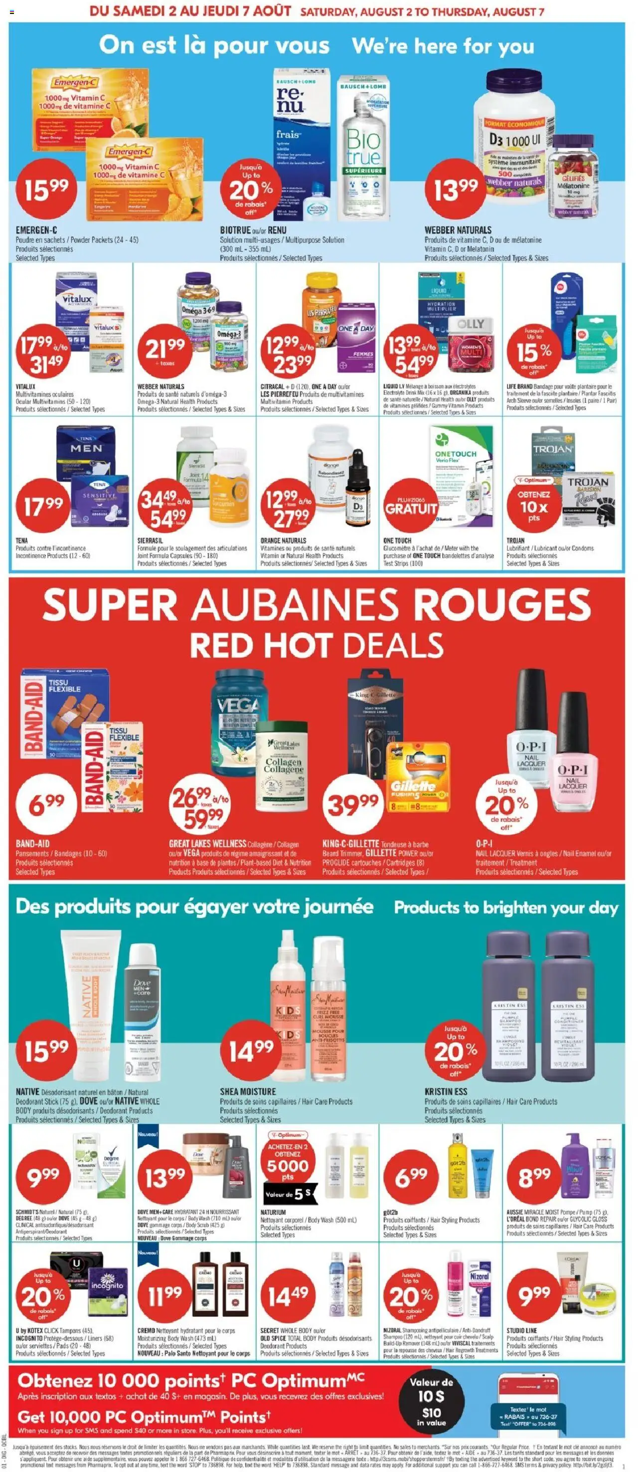 Pharmaprix flyer valid from 02.08.2025 | Page: 8 | Products: PC, Shampoo, Deodorant, Antiperspirant