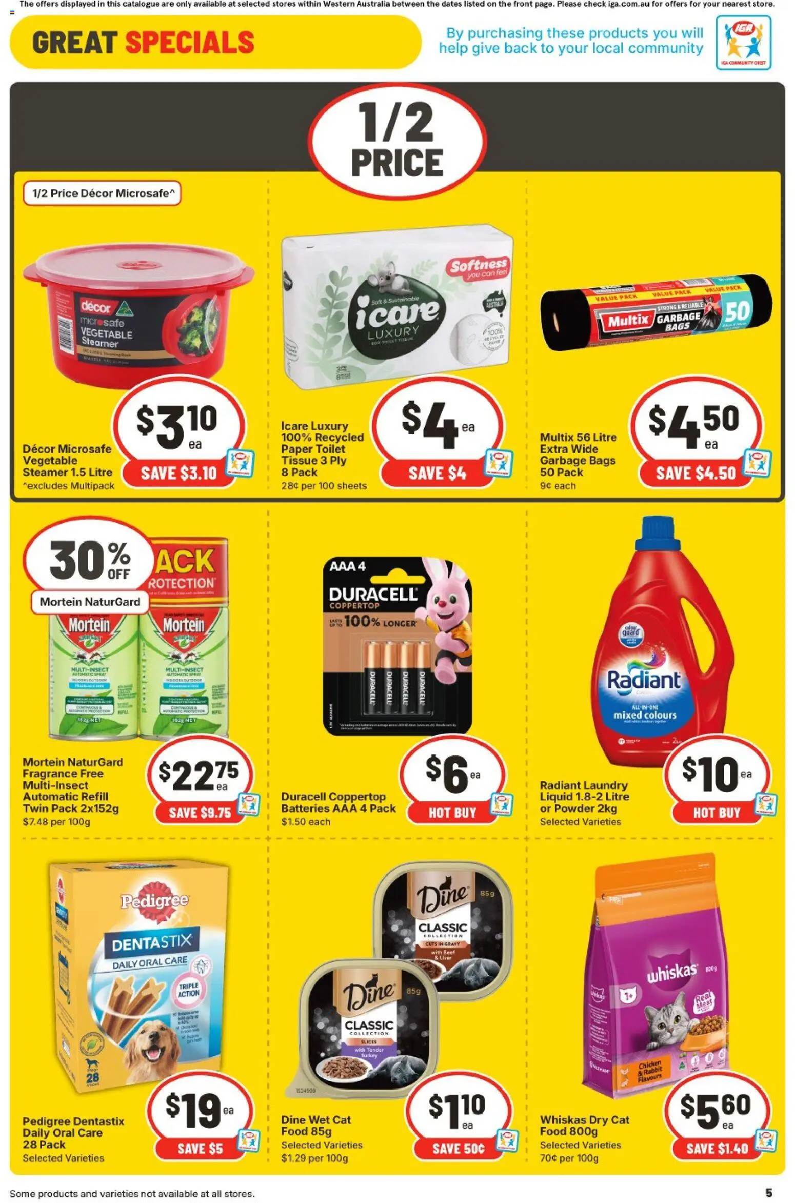IGA catalogue - valid from 11.03.2026 | Page: 5 | Products: Powder, Beef, Turkey, Laundry