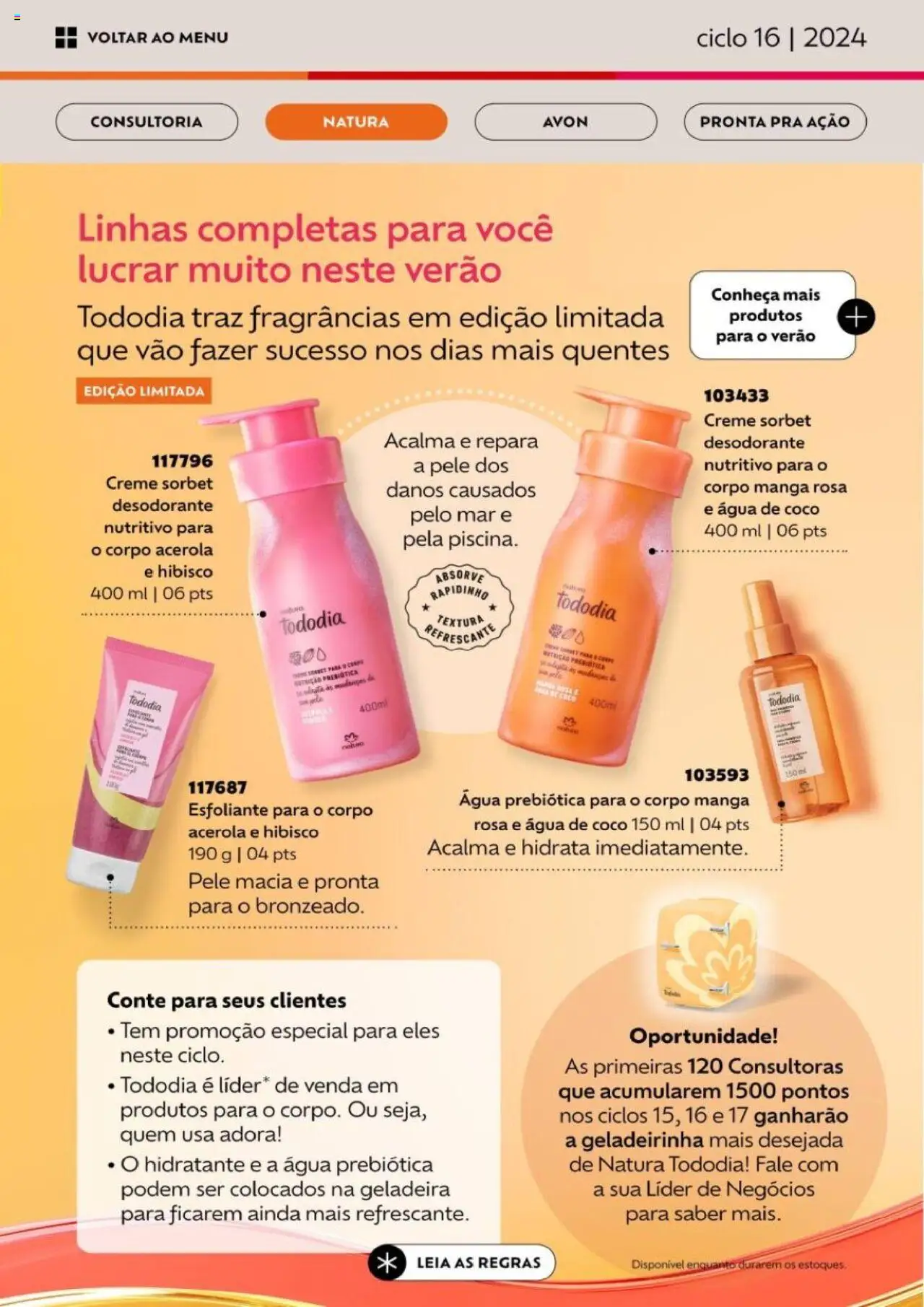 Avon Folheto - válido de 26.09.2025 | Página: 36 | Produtos: Geladeira, Hibisco, Desodorante, Acerola