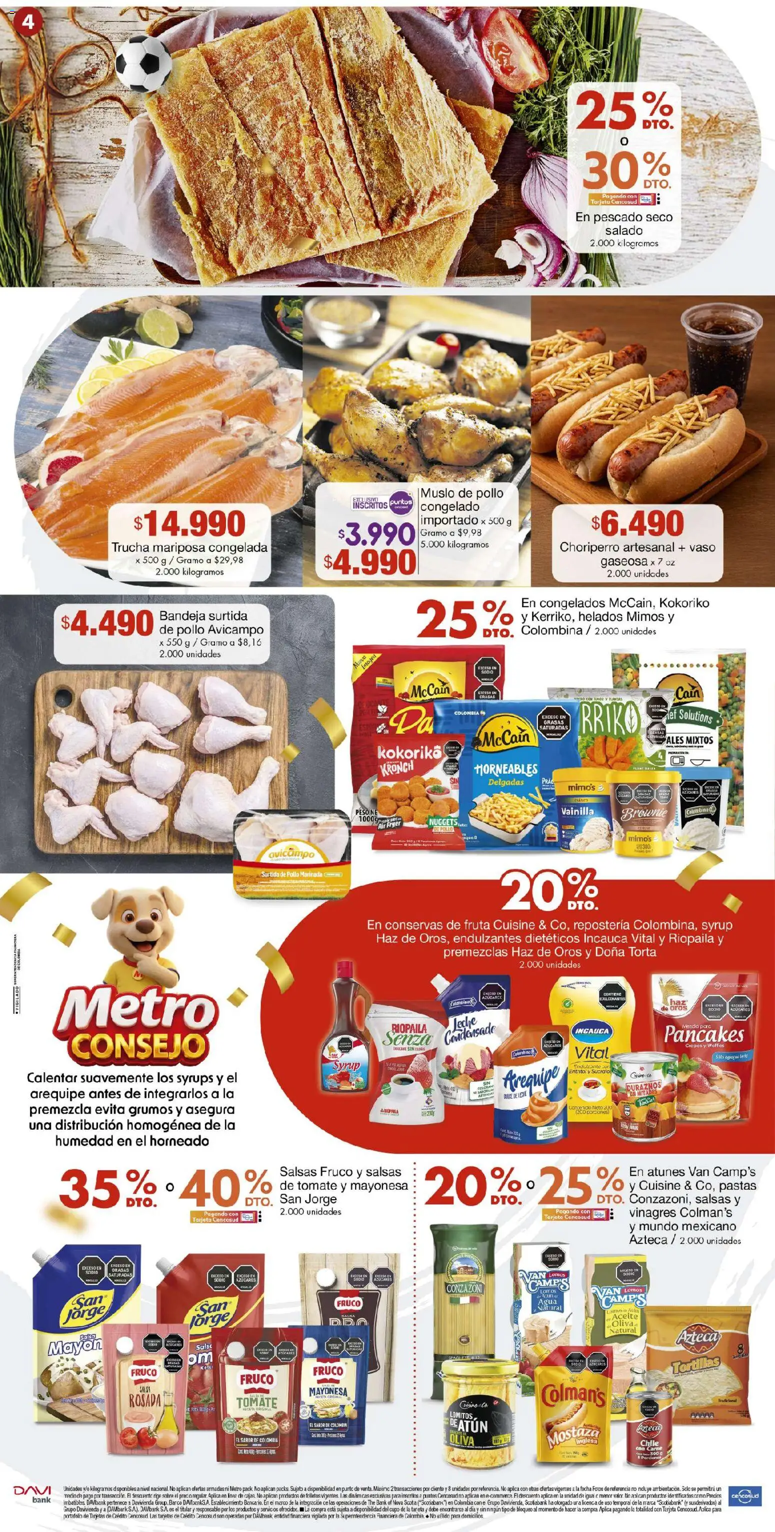 Metro revista - valida desde el 27.03.2026 | Página: 4 | Productos: Gaseosa, Atún, Mayonesa, Oliva