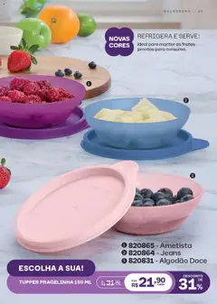 Tupperware - Catálogo Vitrine 10 - Pré-Visualização do folheto da loja Tupperware, válido de 01.10.2025 | Página: 29 | Produtos: Geladeira, Algodão, Jeans