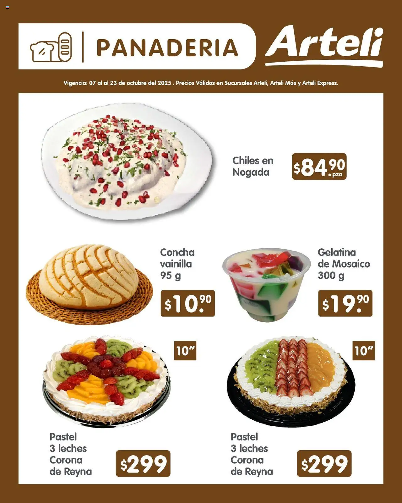 Nuevas ofertas de Arteli válidas en toda la República Mexicana desde el 07.10.2025. ¡Encuentra las mejores ofertas en Arteli - Folleto Quincenal! | Página: 8 | Productos: Gelatina, Pastel, Panadería