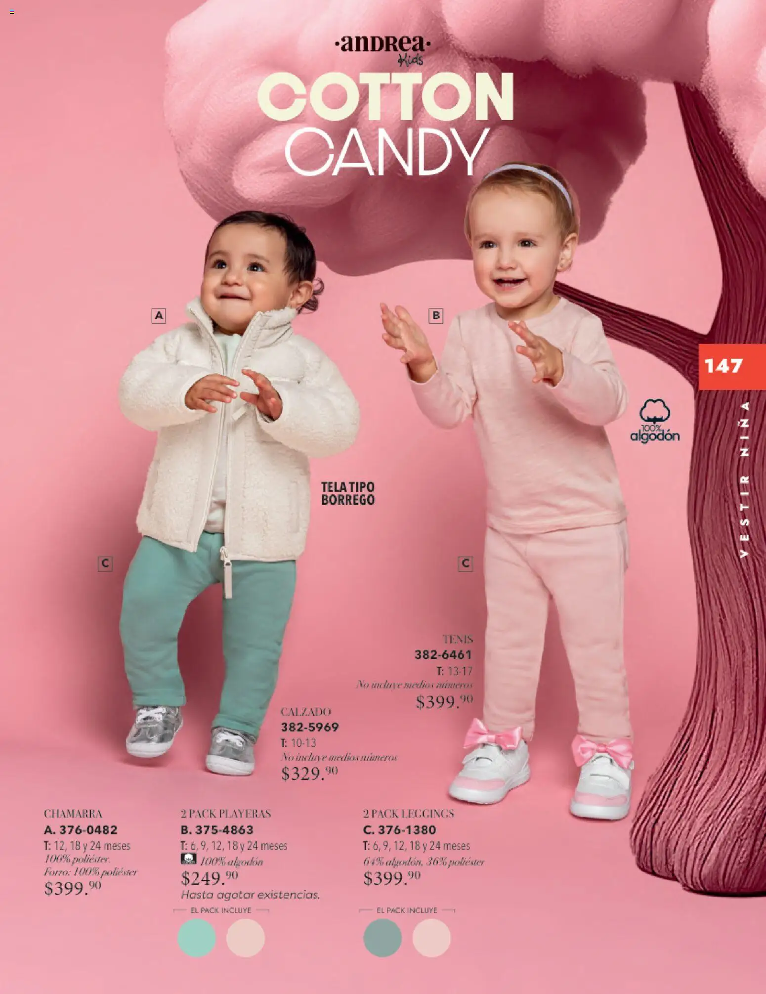 Nuevas ofertas de Andrea válidas en toda la República Mexicana desde el 26.11.2025. ¡Encuentra las mejores ofertas en Andrea catálogo Infantil Kids! | Página: 96 | Productos: Leggings, Tenis, Chamarra, Algodón