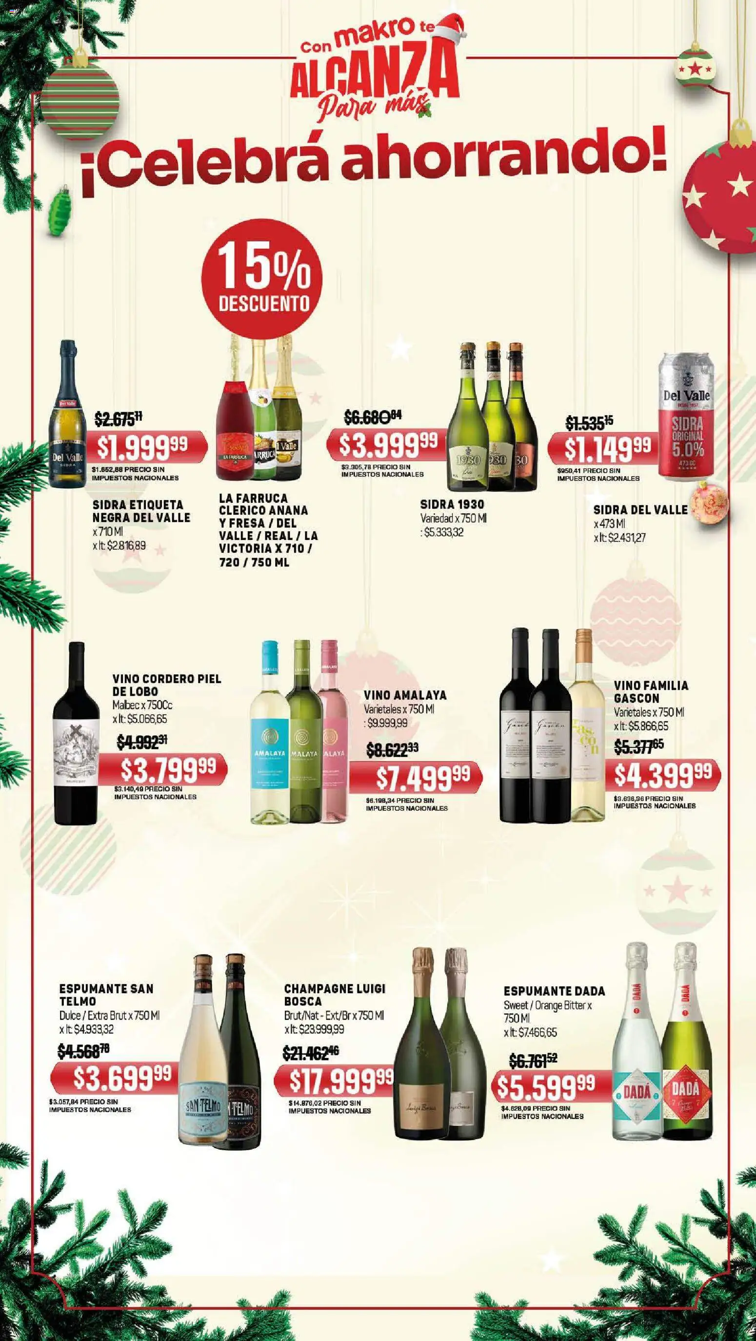 Makro ofertas │ válido desde el 18.12.2025 | Página: 4 | Productos: Ananá, Champagne, Vino, Té