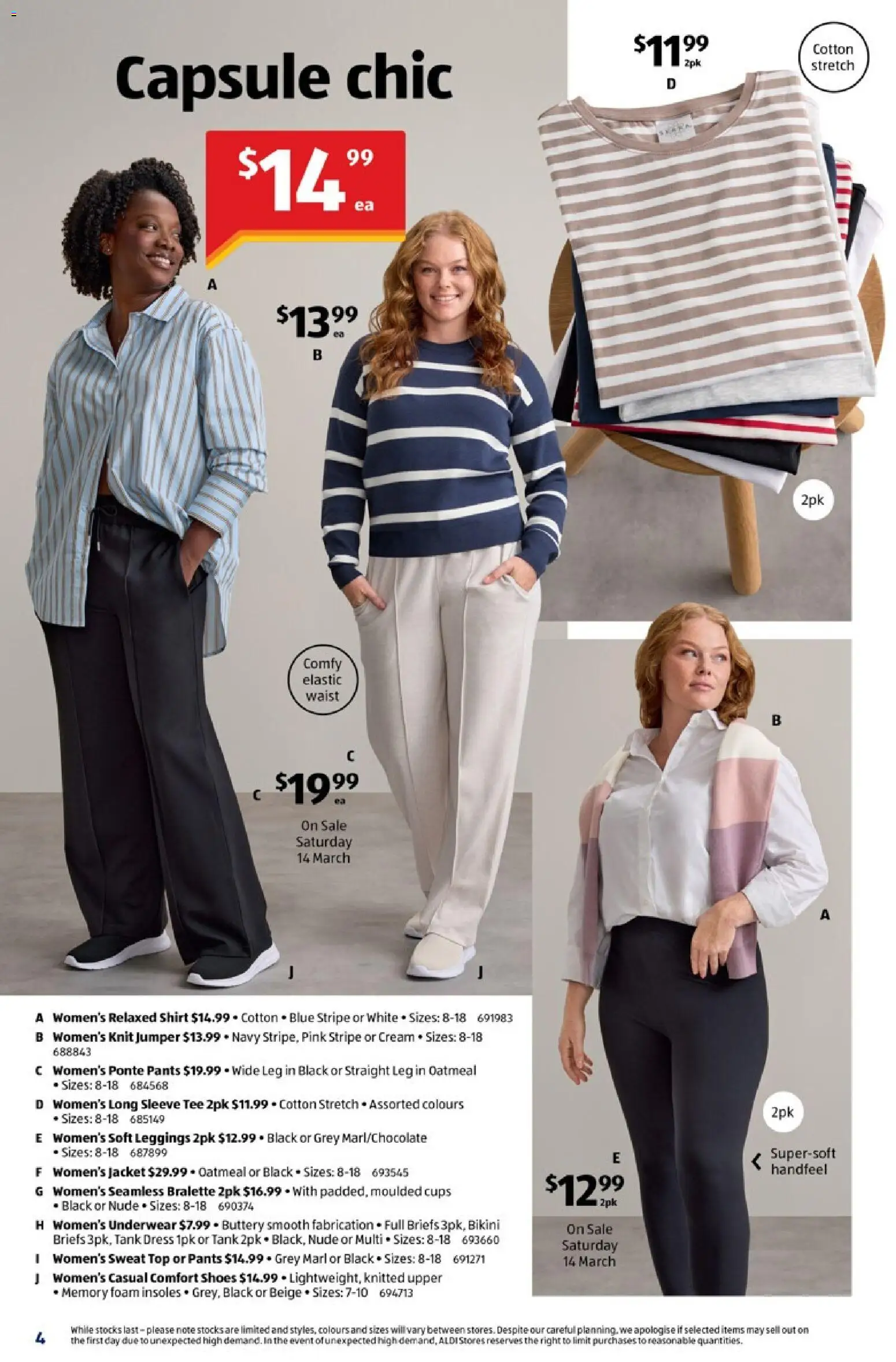 Aldi catalogue - valid from 11.03.2026 | Page: 4 | Products: Bikini, Long sleeve, Jacket, Pants