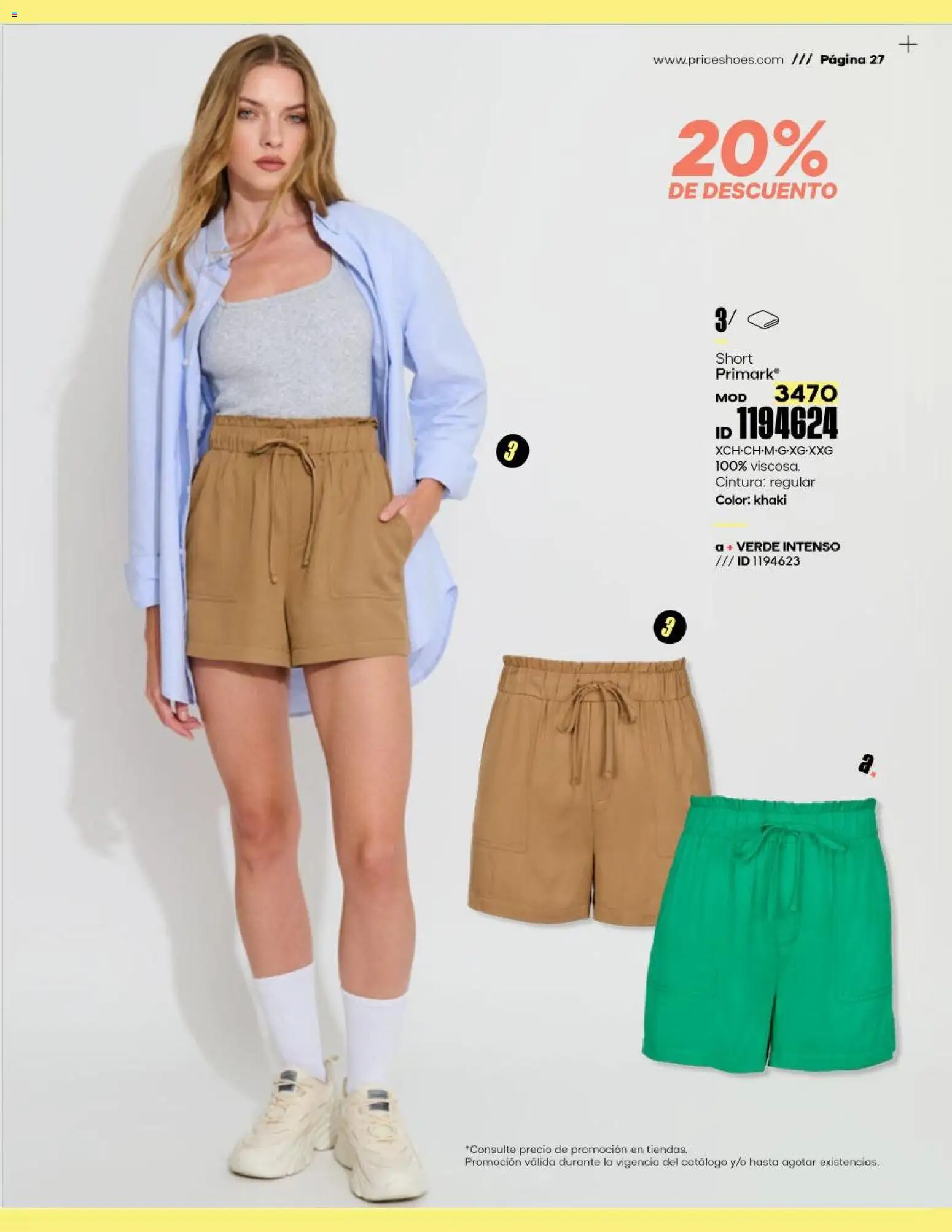 Nuevas ofertas de Price Shoes válidas en toda la República Mexicana desde el 23.01.2026. ¡Encuentra las mejores ofertas en Price Shoes catálogo Oportunidades! | Página: 27 | Productos: Short