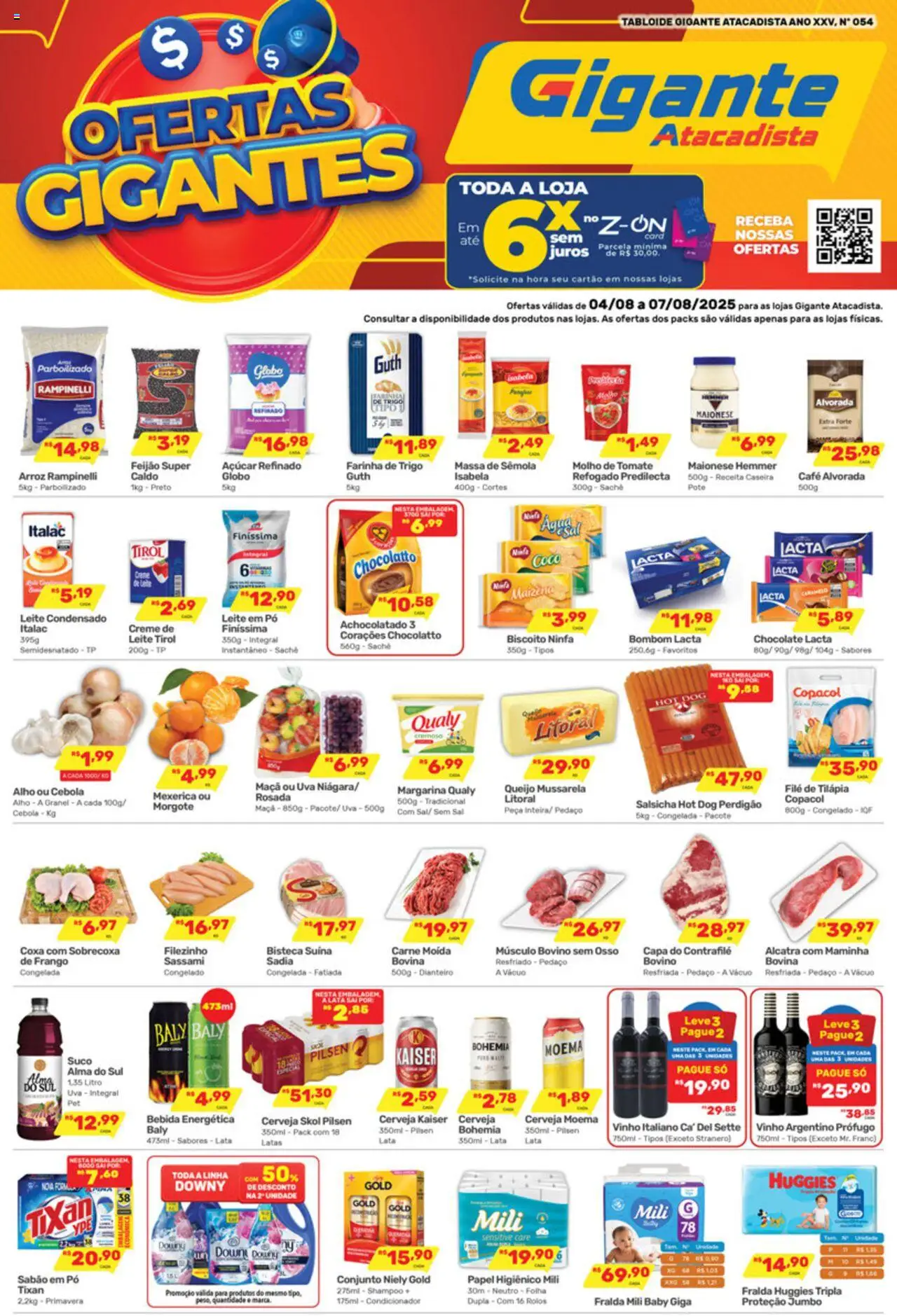 Gigante Atacadista Folheto - válido de 04.08.2025 | Página: 1 | Produtos: Pó, Cerveja, Chá, Carne moída