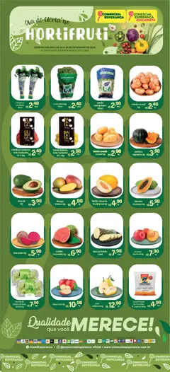 Comercial Esperança - Ofertas Hortifruti - Pré-Visualização do folheto da loja Comercial Esperança, válido de 24.02.2026
