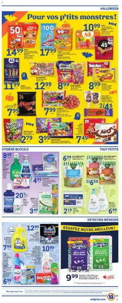 Preview of Uniprix weekly flyer / circulaire from shop Uniprix valid from 16.10.2025 | Page: 6 | Products: Turkey, Dishwasher, Fabric softener, Chicken