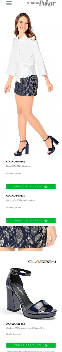 Vista previa de SC Pakar catálogo Vámonos De Fiesta, nuevo folleto de la tienda, válido en México a partir del 21.11.2025 | Página: 8 | Productos: Blusa, Falda