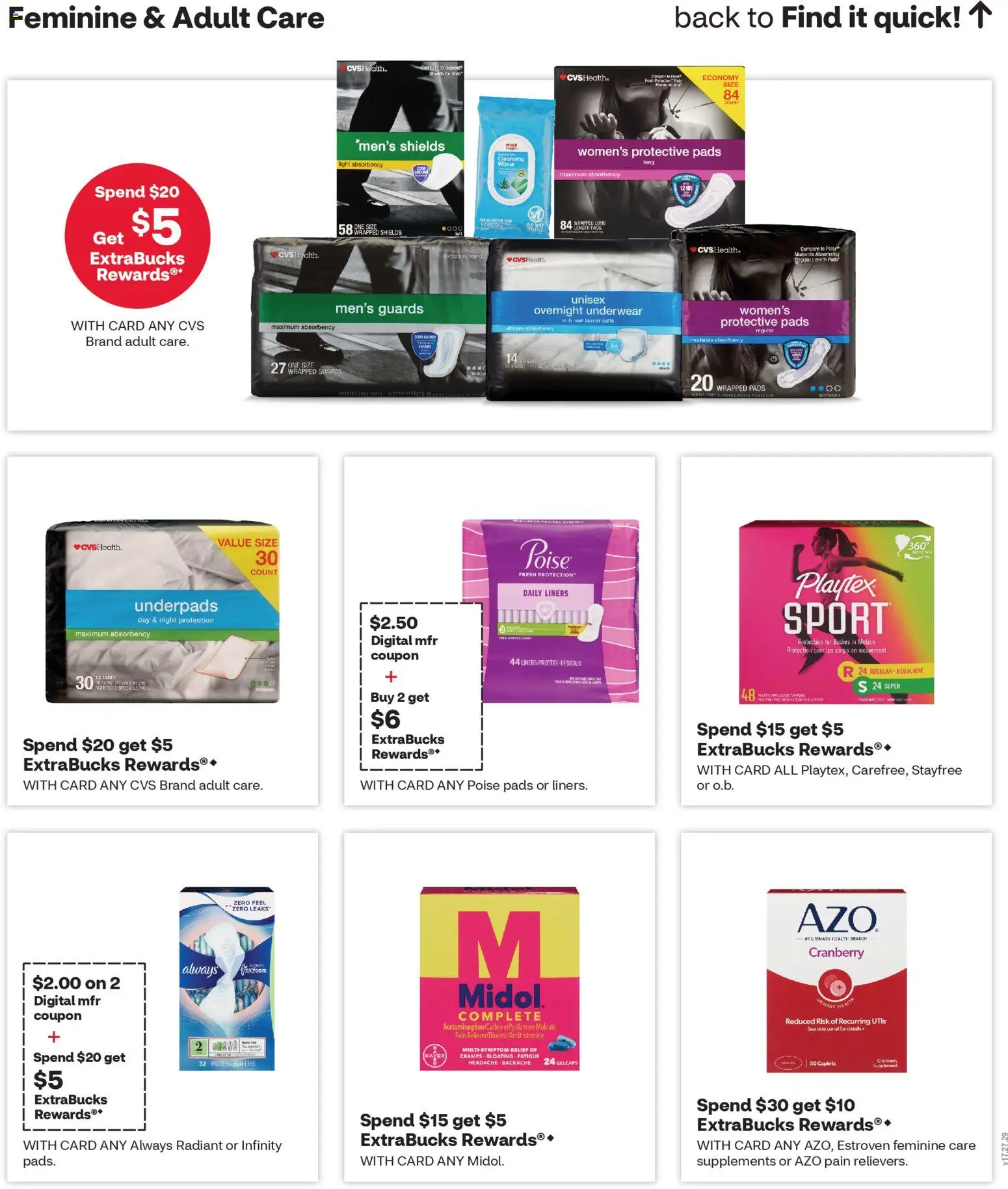 CVS Pharmacy Weekly Ad - CT - valid from 15.03.2026 | Page: 8 | Products: Pads, Underwear