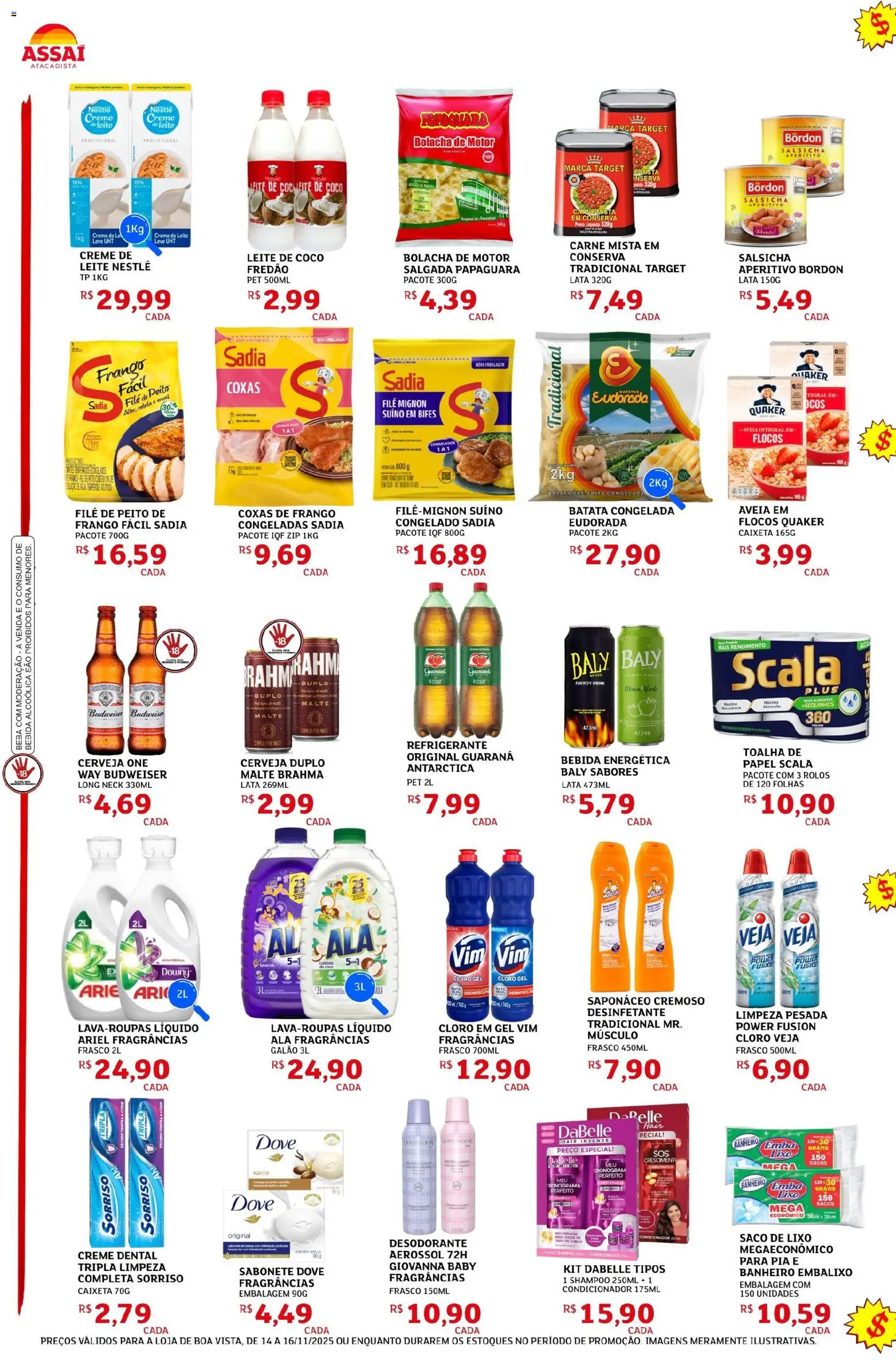 Assaí Atacadista Folheto - válido de 14.11.2025 | Página: 2 | Produtos: Condicionador, Batata, Desinfetante, Leite de coco