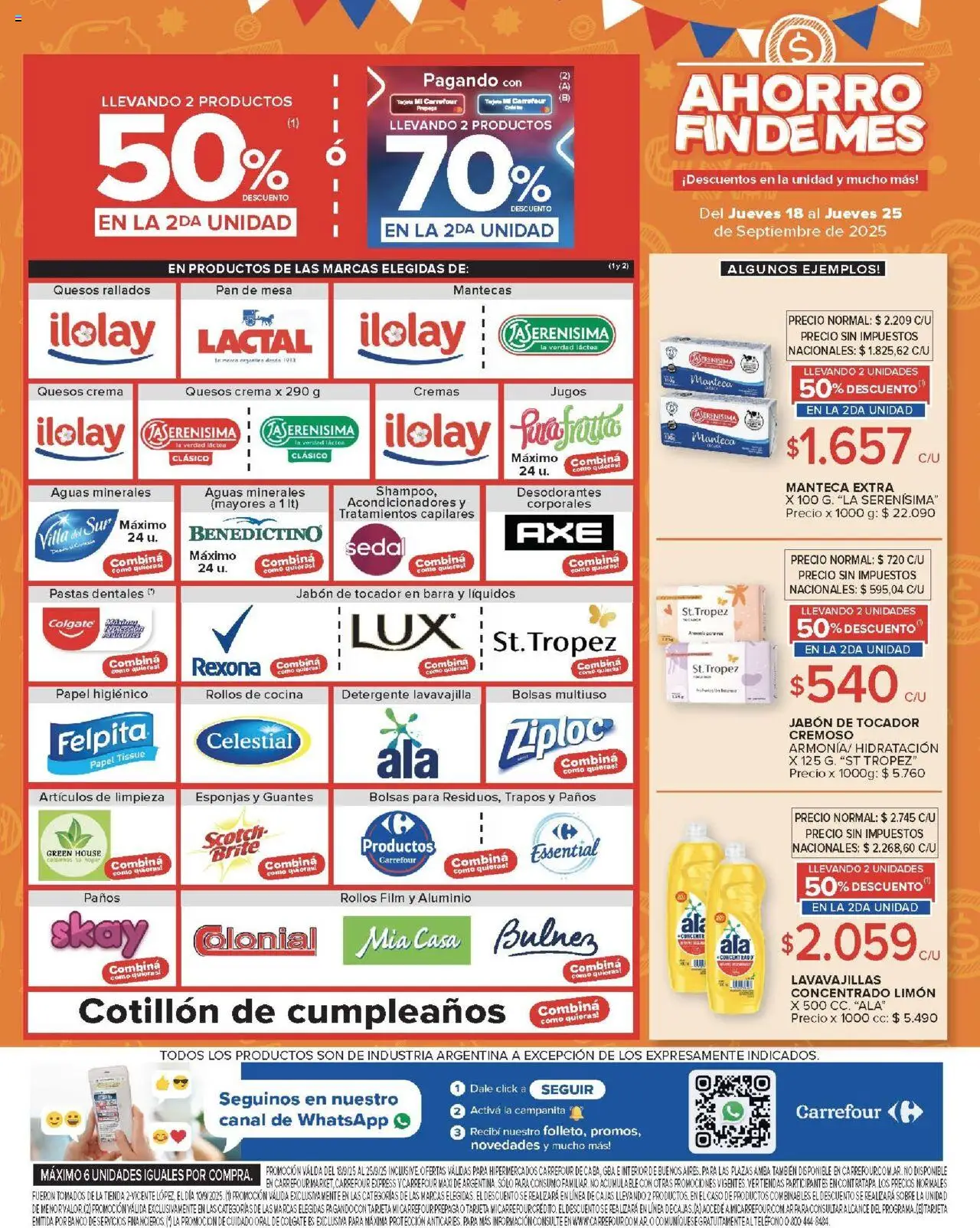 Carrefour ofertas - CABA │ válido desde el 18.09.2025 | Página: 10 | Productos: Papel higiénico, Cocina, Banco, Detergente
