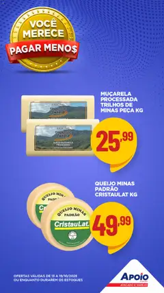 Apoio Mineiro - Ofertas da semana - Pré-Visualização do folheto da loja Apoio Mineiro, válido de 13.10.2025 | Página: 3 | Produtos: Queijo, Muçarela, Mussarela