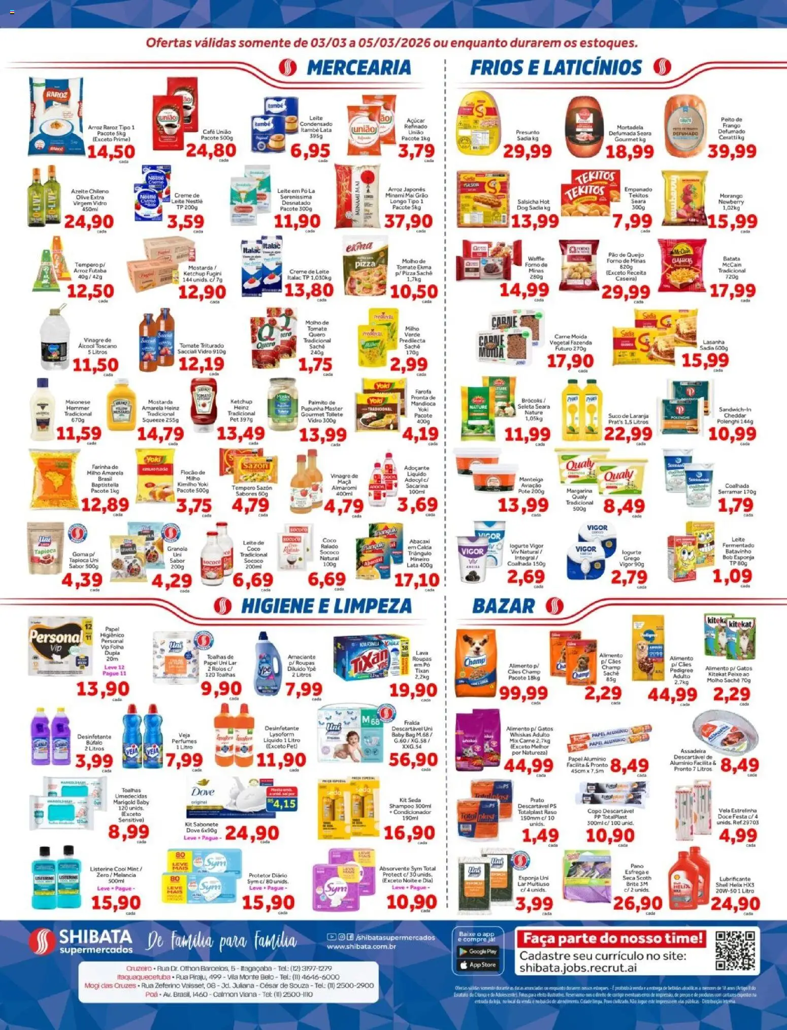 Shibata Folheto - válido de 03.03.2026 | Página: 2 | Produtos: Melancia, Mortadela, Azeite, Leite em pó