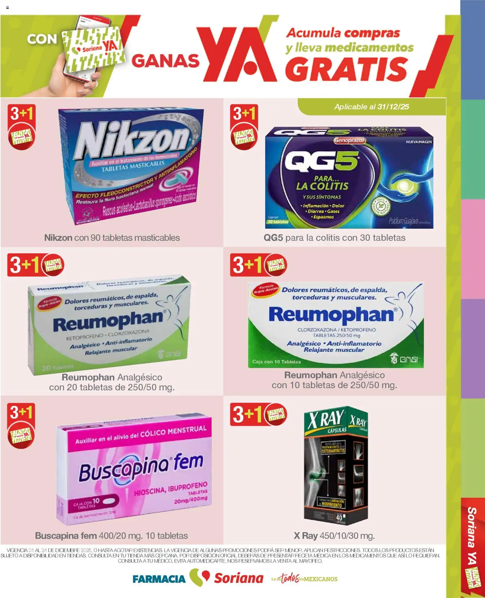 Nuevas ofertas de Soriana válidas en toda la República Mexicana desde el 01.12.2025. ¡Encuentra las mejores ofertas en Soriana - Folleto Farmacia Soriana Diciembre Súper Nacional! | Página: 21