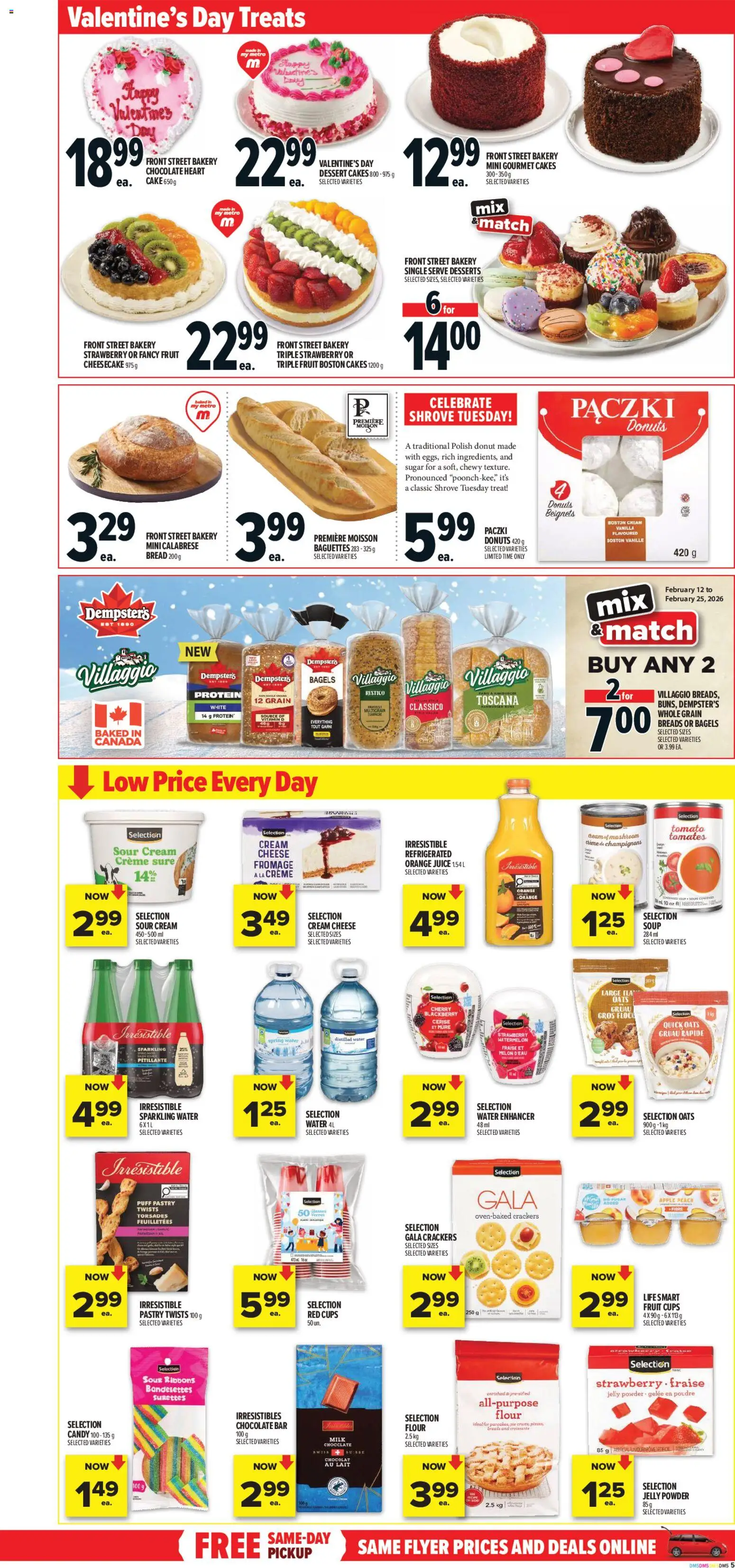 Metro flyer valid from 12.02.2026 | Page: 12 | Products: Bakery, Milk, Cheese, Bread
