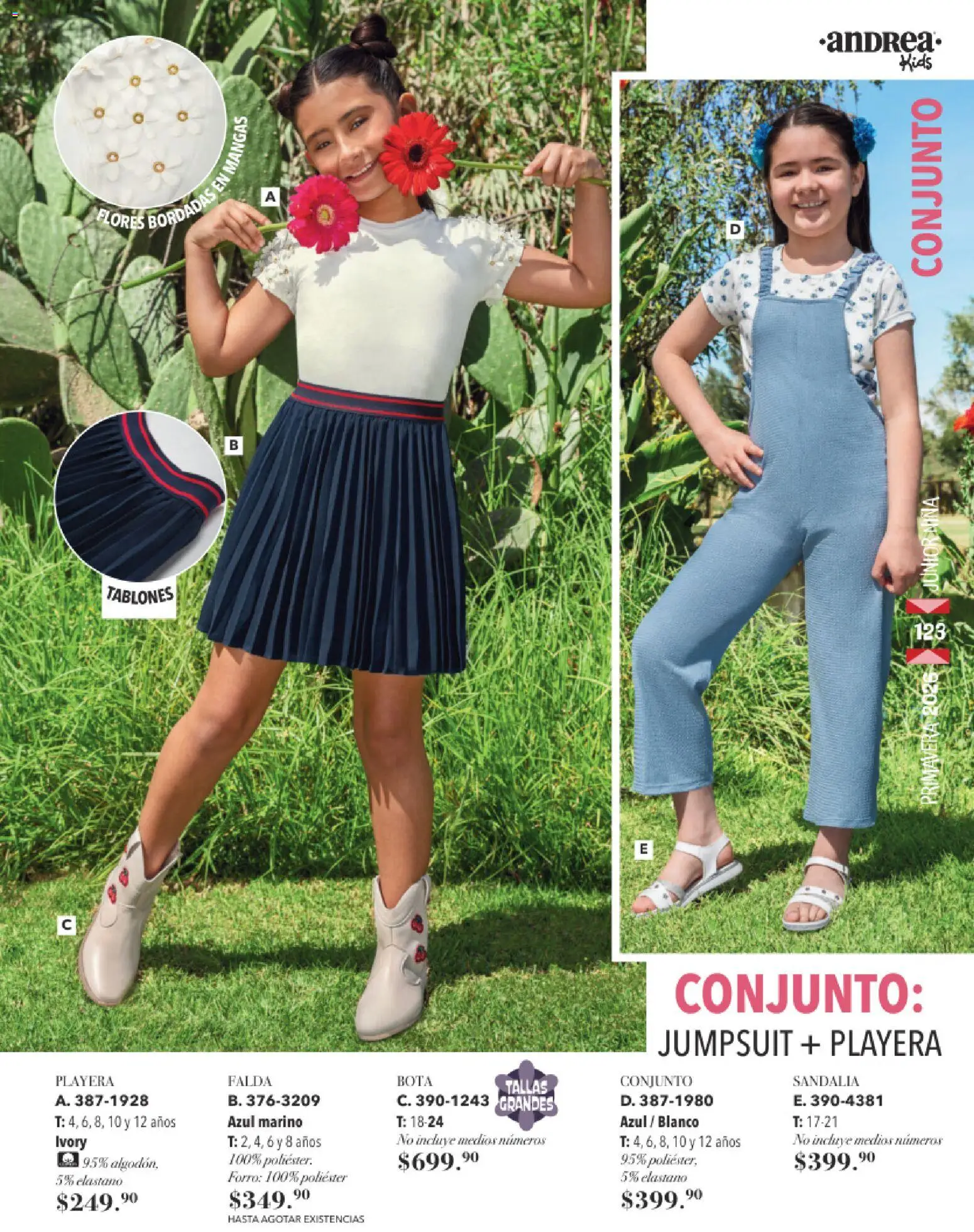 Nuevas ofertas de Andrea válidas en toda la República Mexicana desde el 25.01.2026. ¡Encuentra las mejores ofertas en Andrea catálogo Infantil! | Página: 79 | Productos: Playera, Conjunto, Falda