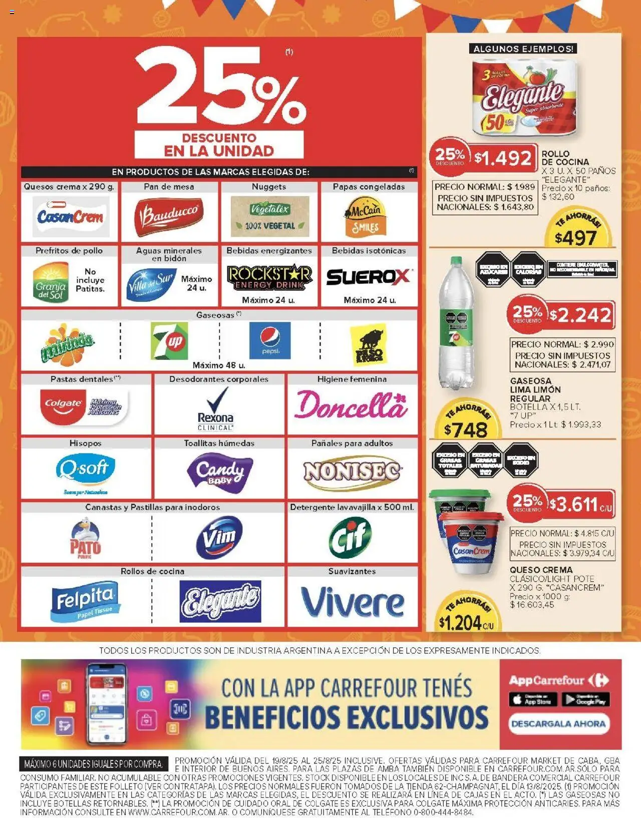 Carrefour Market catálogo │ válido desde el 19.08.2025 | Página: 8 | Productos: Cocina, Queso crema, Limón, Pan