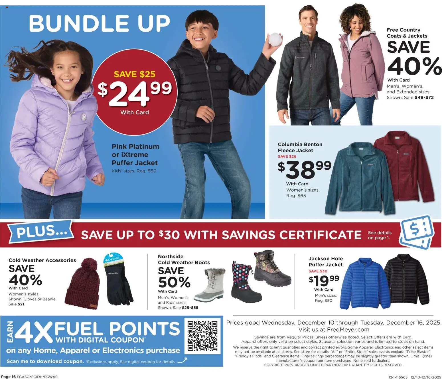 Fred Meyer Home & Apparel - valid from 10.12.2025 | Page: 18 | Products: Jacket, Boots, Gloves