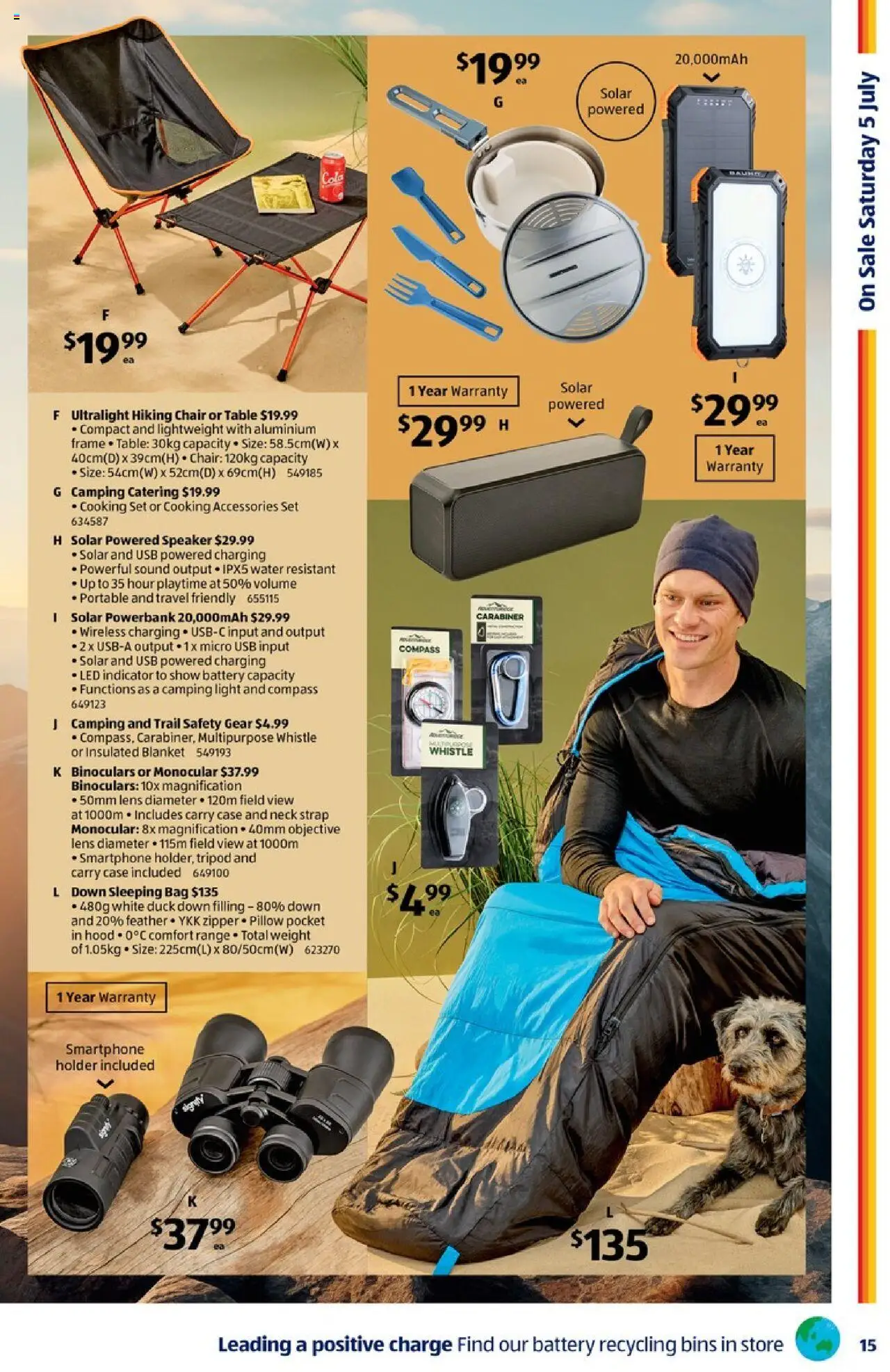 Aldi catalogue - valid from 02.07.2025 | Page: 15 | Products: Chair, Light, Speaker, Portable