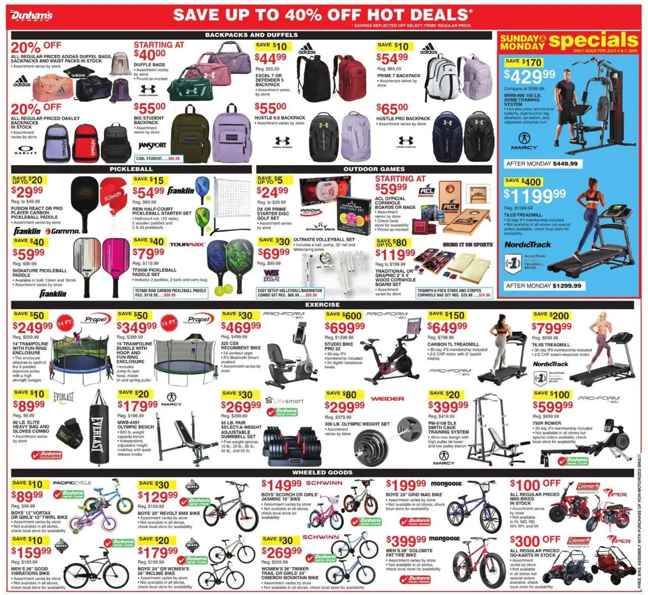 Dunham's Sports Weekly Ad - valid from 05.07.2025 | Page: 8 | Products: Press, Tire, Backpack, Player