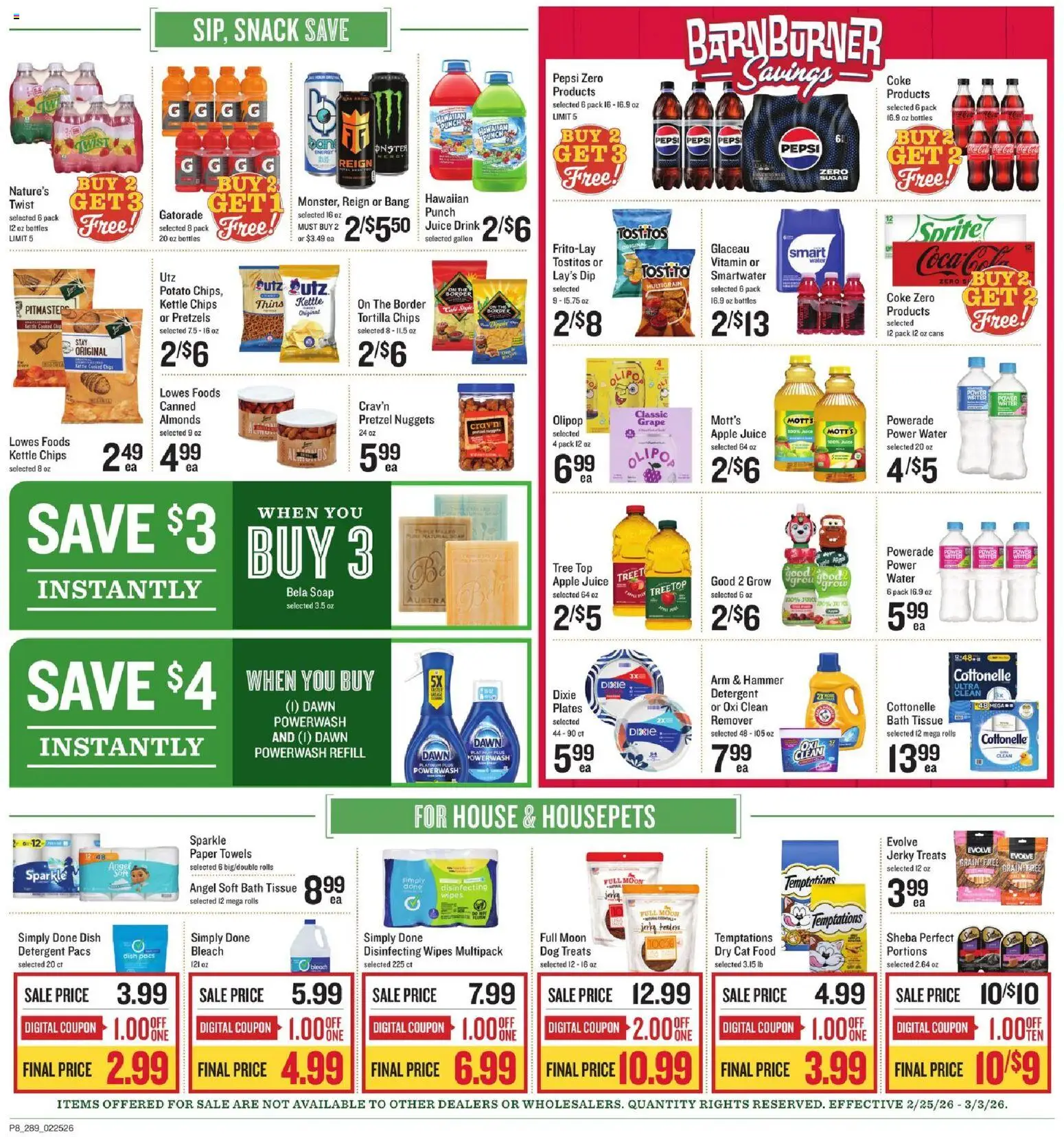 Lowes Foods Weekly Ad - GA - valid from 25.02.2026 | Page: 12 | Products: Bath, Hammer, Detergent, Water