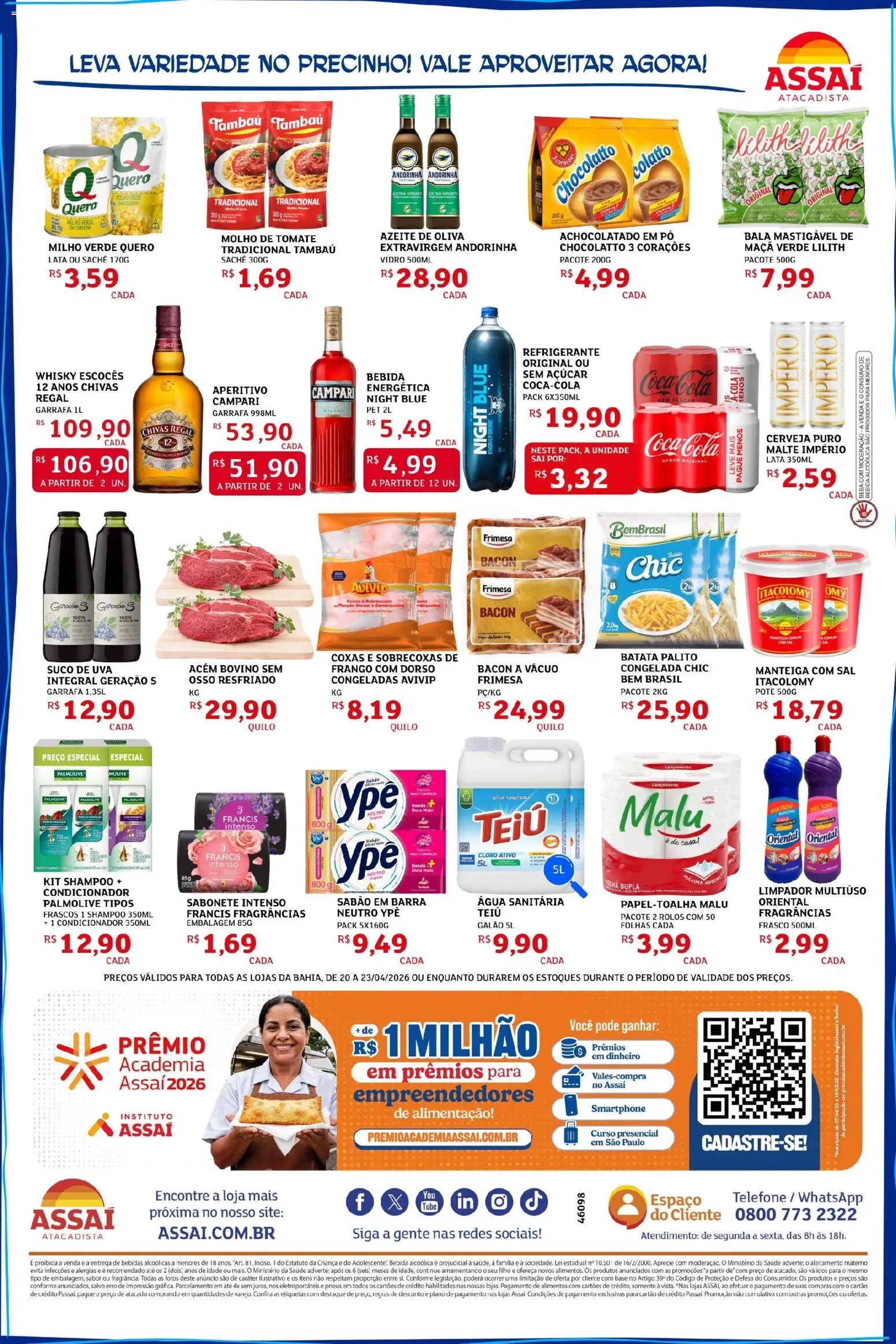 Assaí Atacadista Folheto - válido de 20.04.2026 | Página: 2 | Produtos: Limpador multiuso, Base, Sabonete, Refrigerante