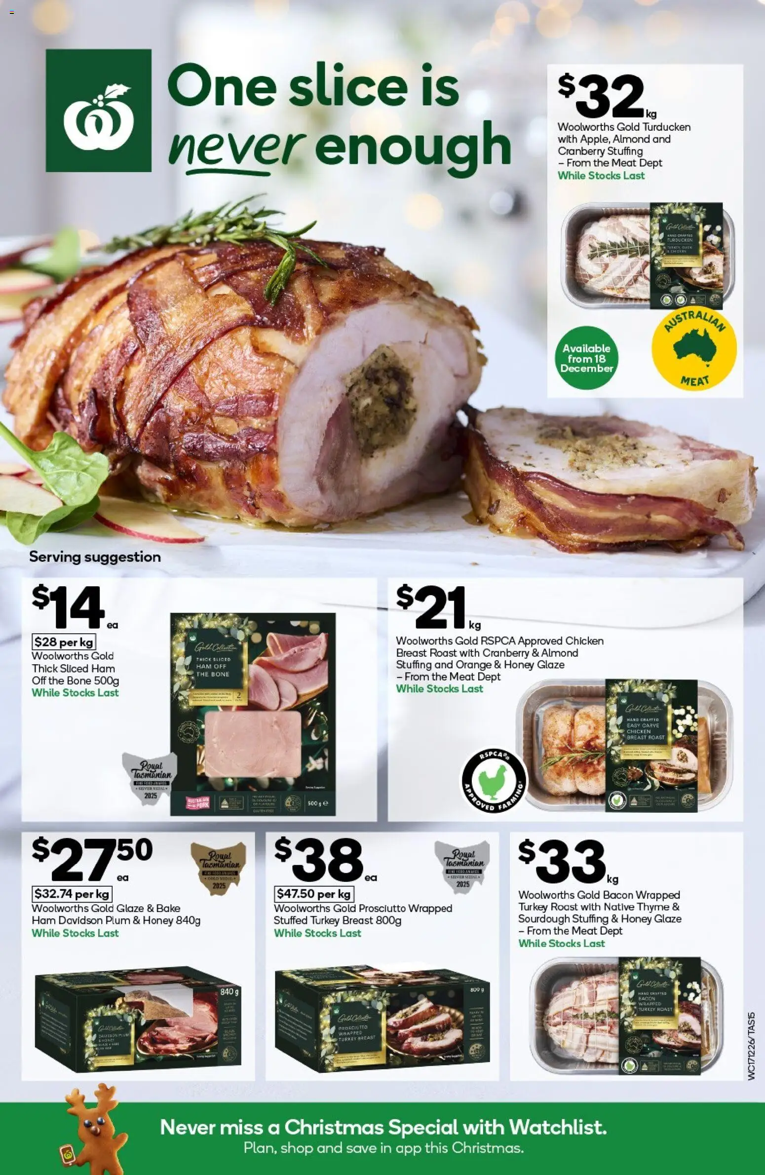 Woolworths catalogue - valid from 17.12.2025 | Page: 15 | Products: Ham, Honey, Chicken, Meat