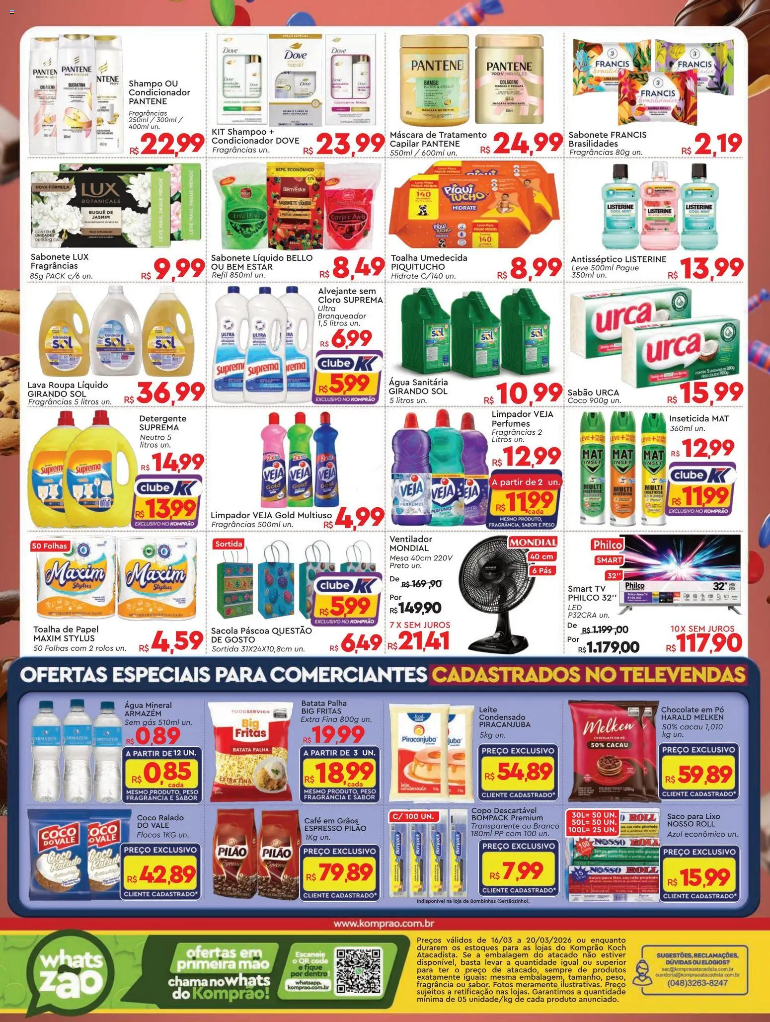 Komprao Atacadista Folheto - válido de 16.03.2026 | Página: 4 | Produtos: Colágeno, Girando sol, Leite, Perfumes