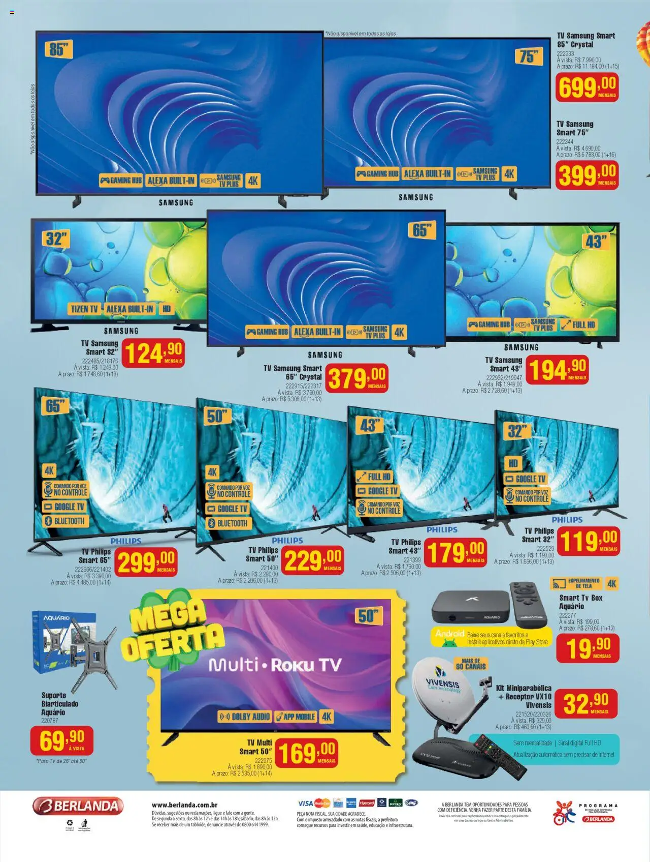 Berlanda Folheto - válido de 01.09.2025 | Página: 14 | Produtos: Pó, Tv box, Tela, Áudio