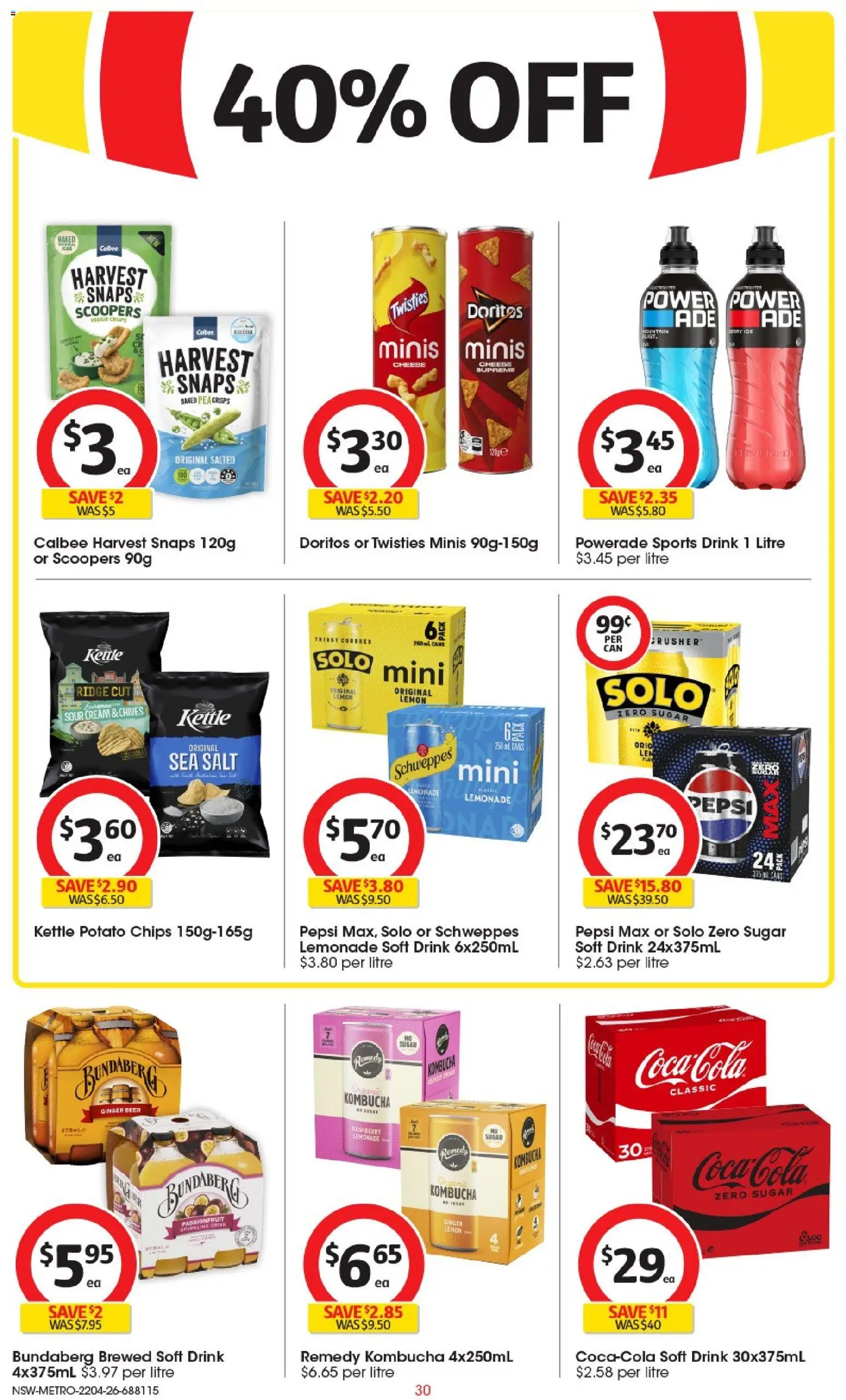 Coles catalogue - valid from 22.04.2026 | Page: 30 | Products: Cheese, Ginger, Sour cream, Passionfruit