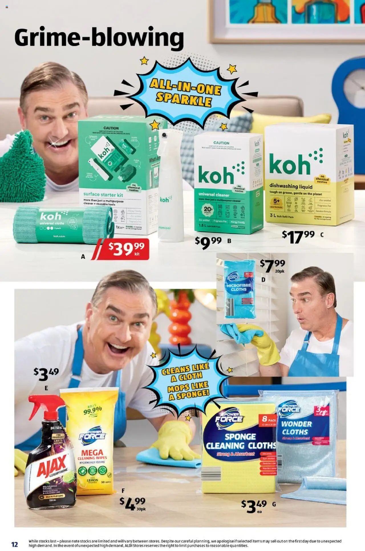 Aldi catalogue - valid from 03.09.2025 | Page: 12 | Products: Cleaner, Cleaning cloths, Sponge, Multipurpose