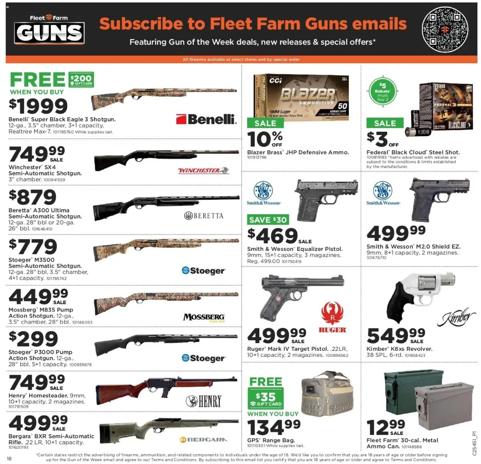 Mills Fleet Farm Weekly Ad - valid from 06.11.2025 | Page: 18 | Products: Pump, Case, Gun, Ammo