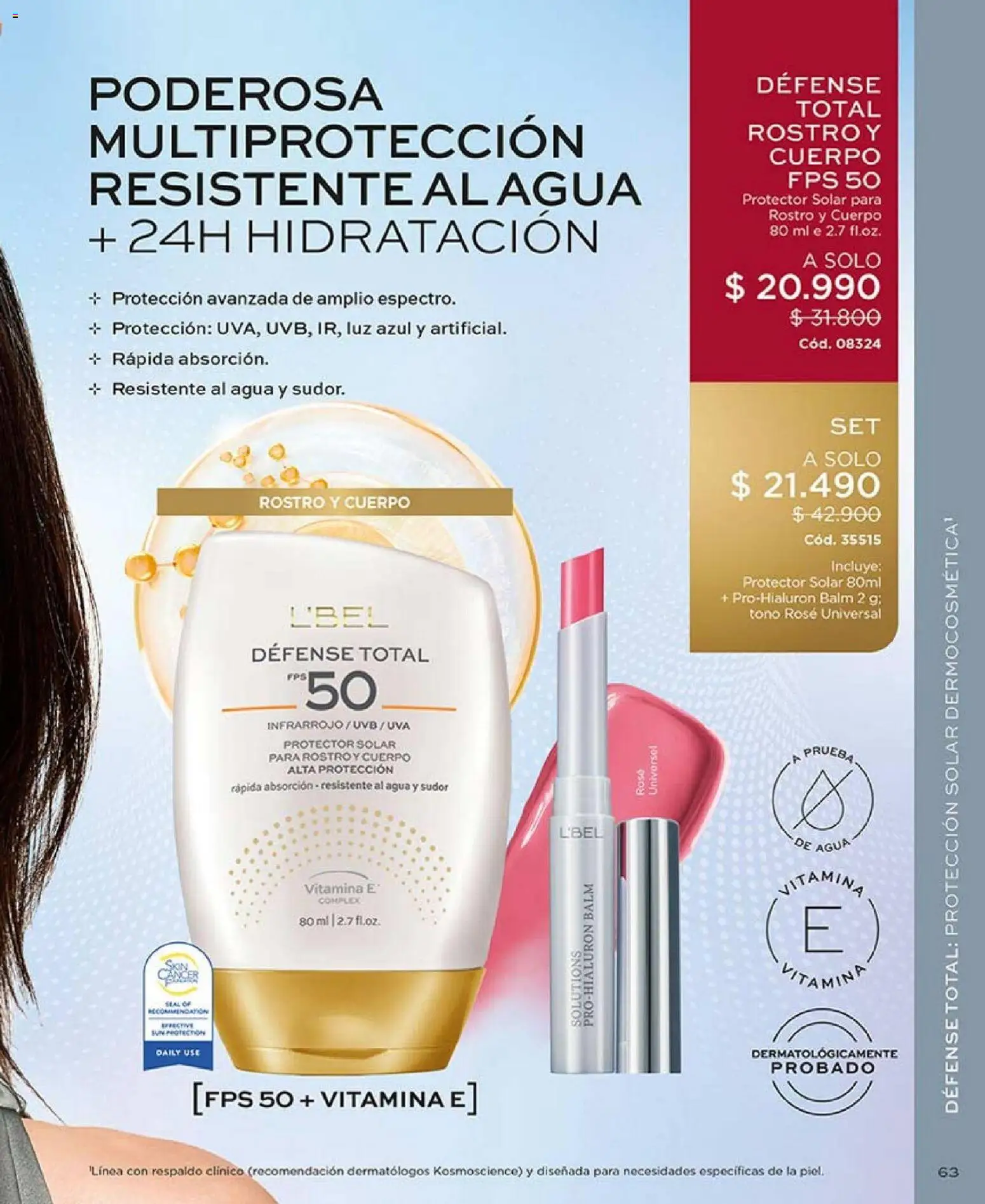 Catálogo L'Bel Campaña 18 │ válido desde el 30.11.2025 | Página: 63 | Productos: Agua, Uva, Protector solar