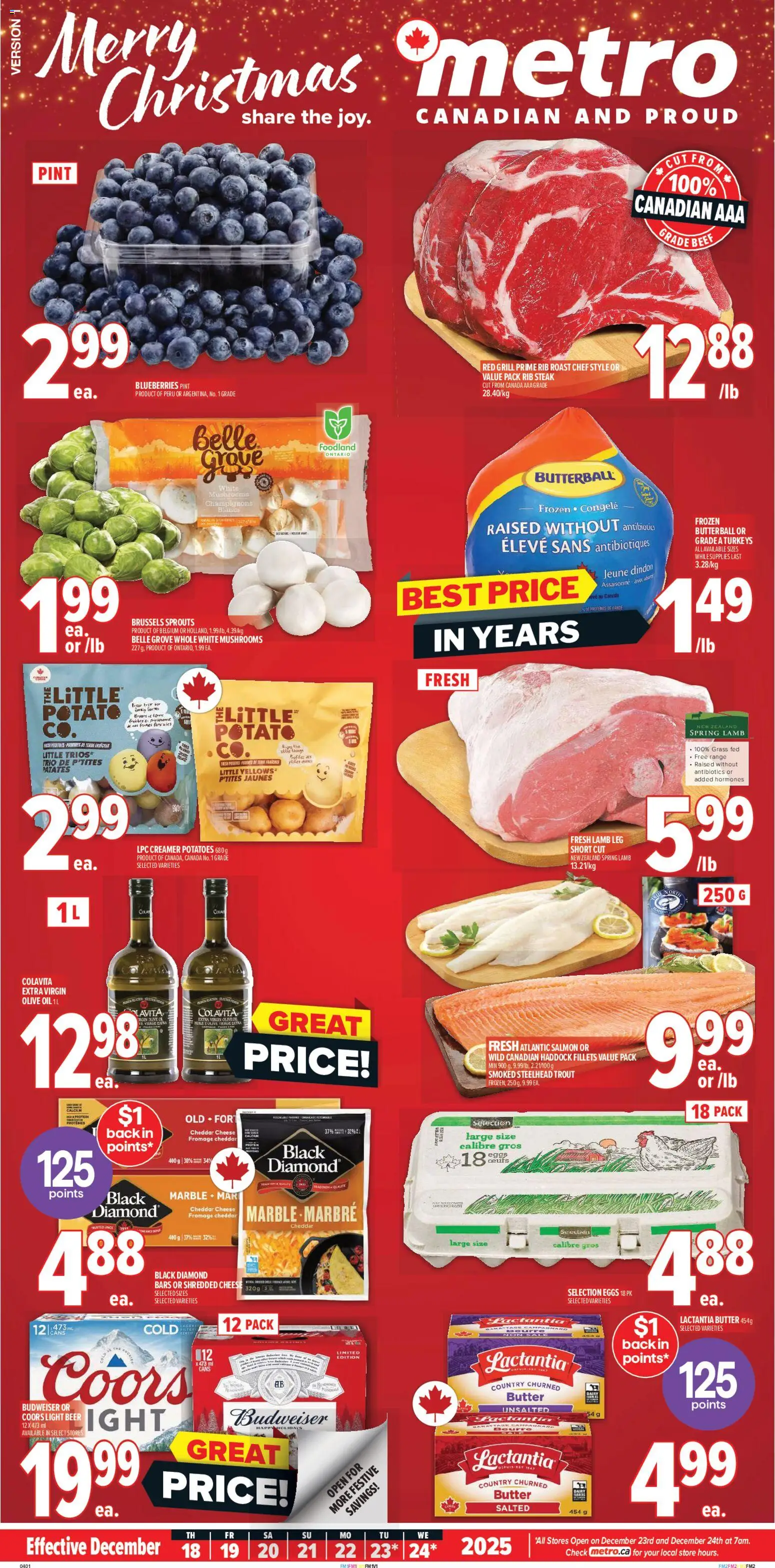 Metro flyer valid from 18.12.2025 | Page: 1 | Products: Beef, Grill, Cheese, Beer
