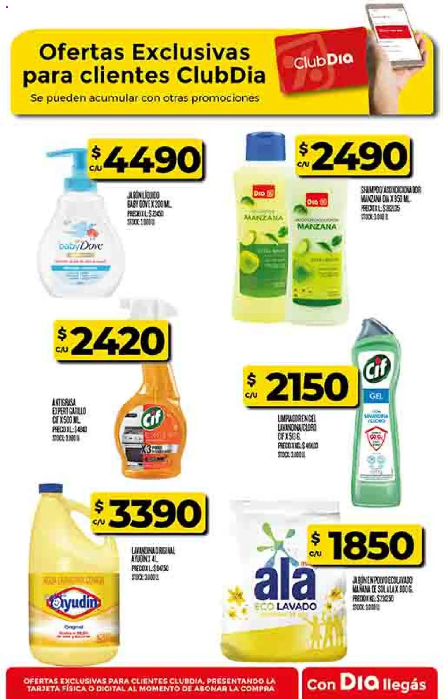 Supermercado DIA Ofertas │ válido desde el 22.10.2025 | Página: 55 | Productos: Antigrasa, Lavandina, Manzana