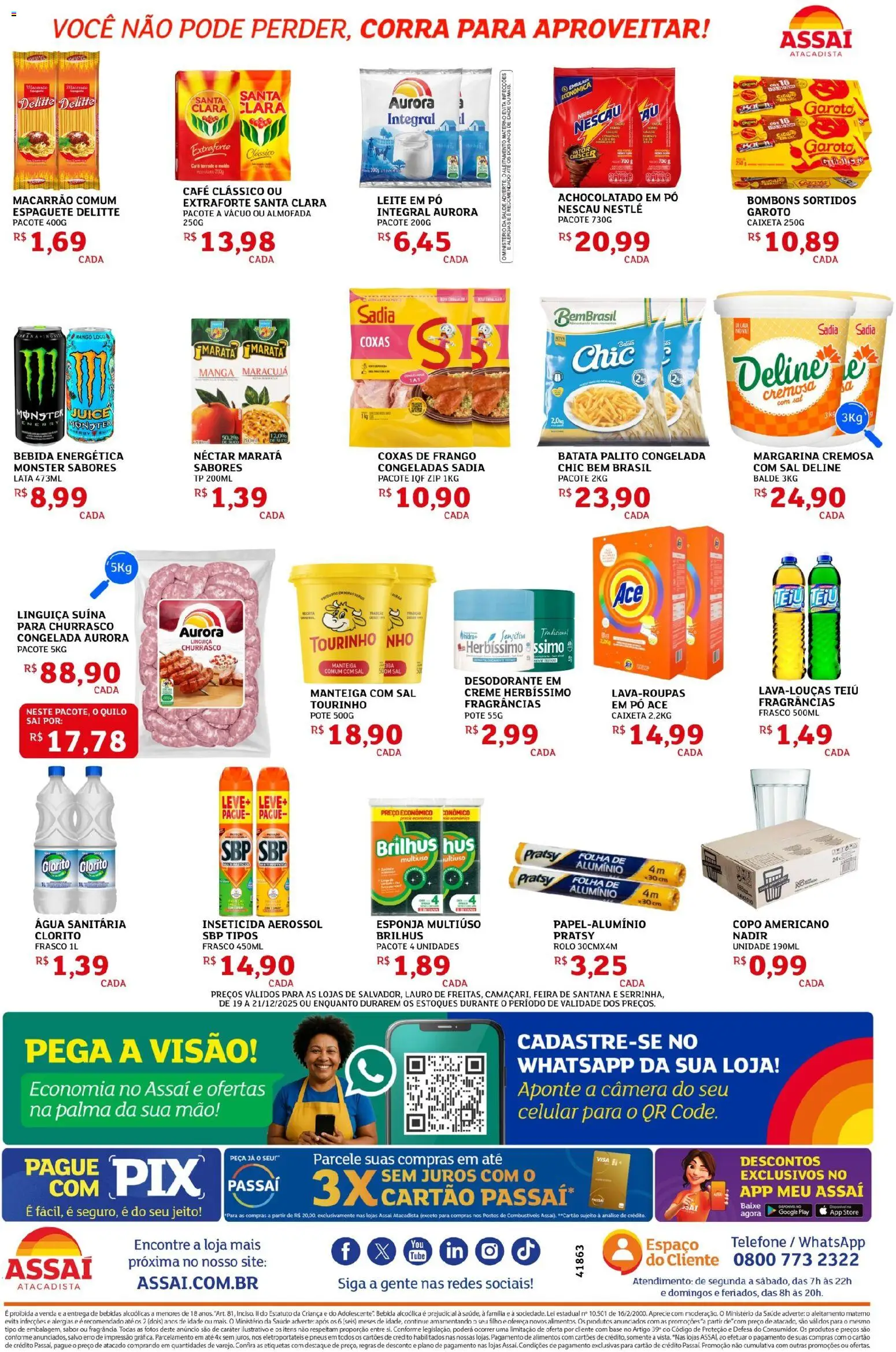 Assaí Atacadista Folheto - válido de 19.12.2025 | Página: 2 | Produtos: Ferro, Espaguete, Pneus, Inseticida